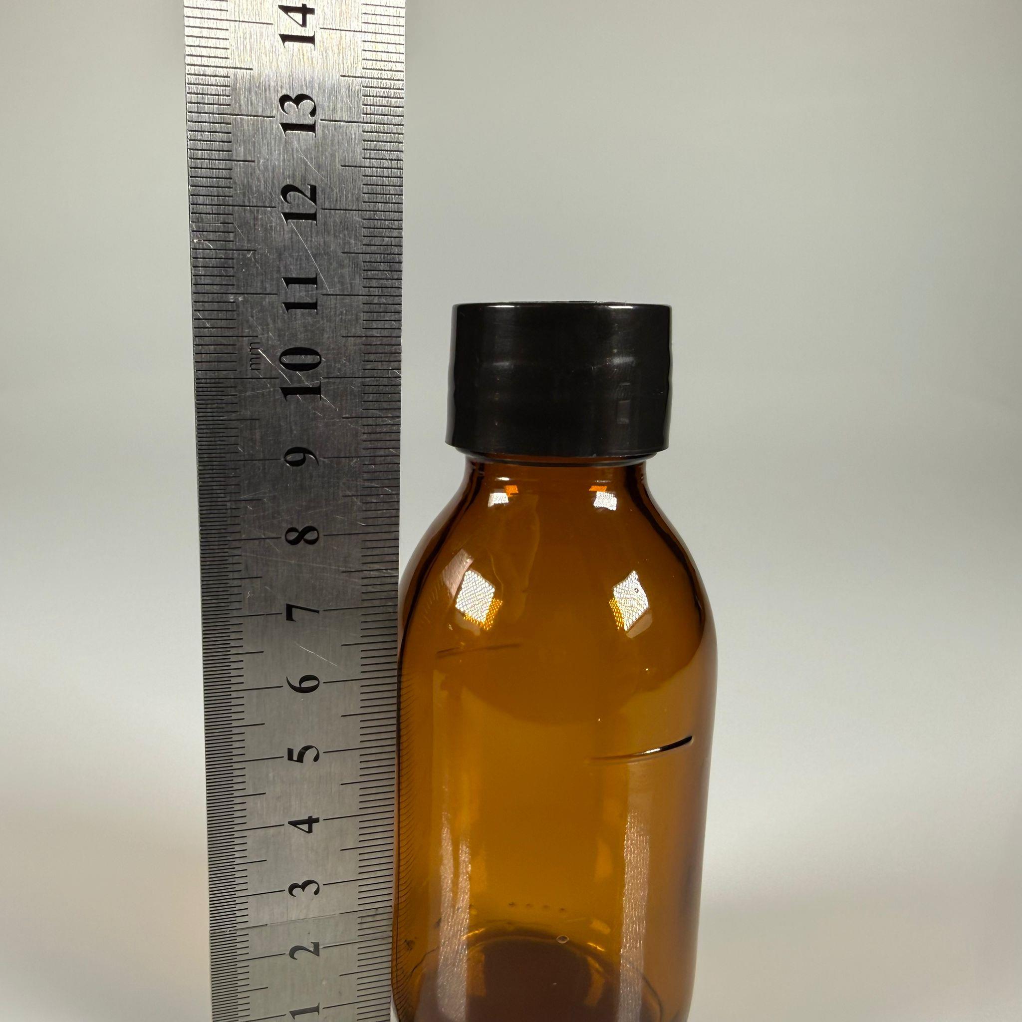 FLAKON ENJEKTÖR SERUM ŞİŞESİ - 100 ML AMBER ECZA CAM ŞİŞE + VİDALI DELİKLİ KAPAK (ELLE ÇEVİREREK KAPANIR) + KAUÇUK BUTİL TIPA TAKIM