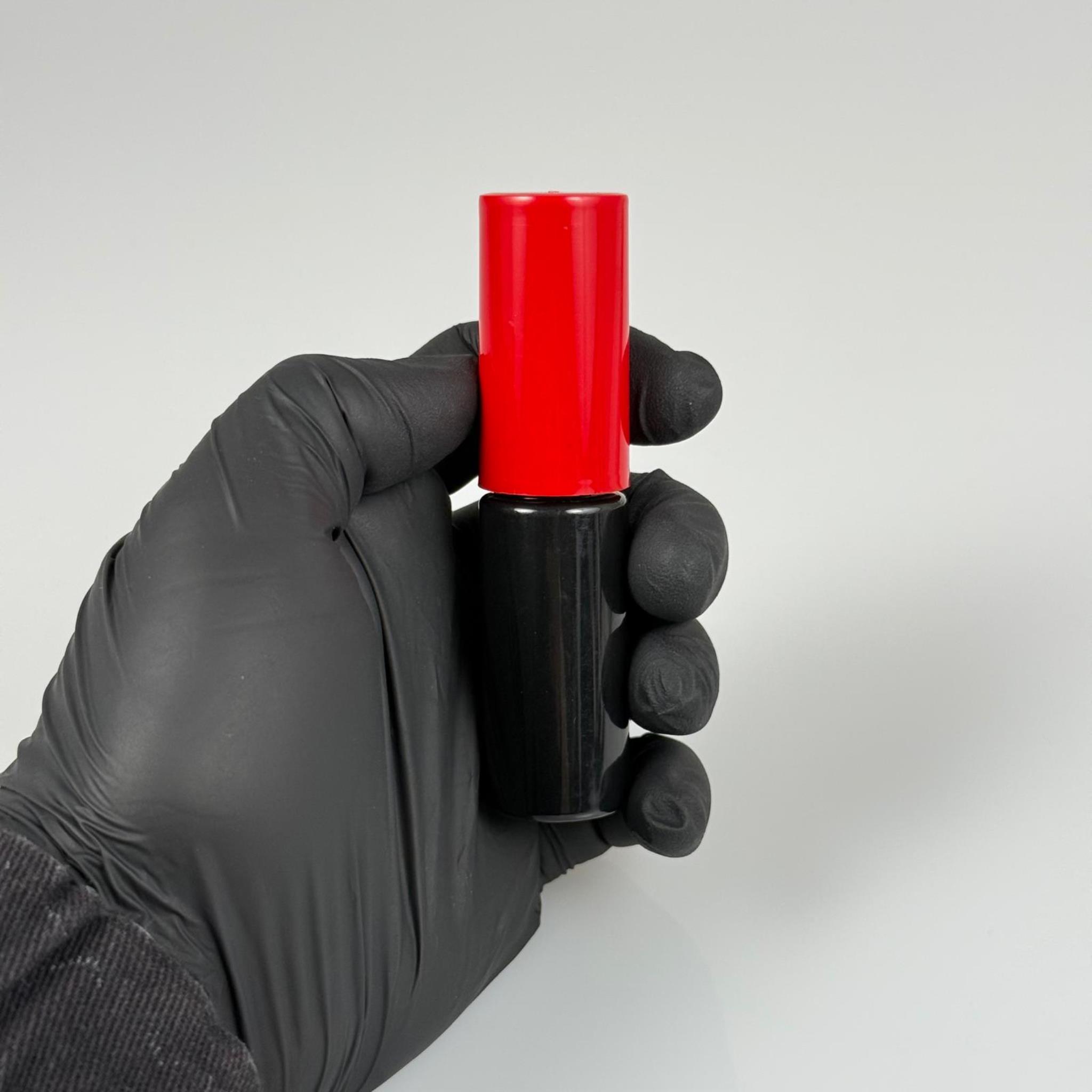 15 CC SİYAH PARFÜM ŞİŞESİ PLASTİK - SİYAH SPREY + KIRMIZI KAPAK - 15 ML PARFÜM ŞİŞESİ PET