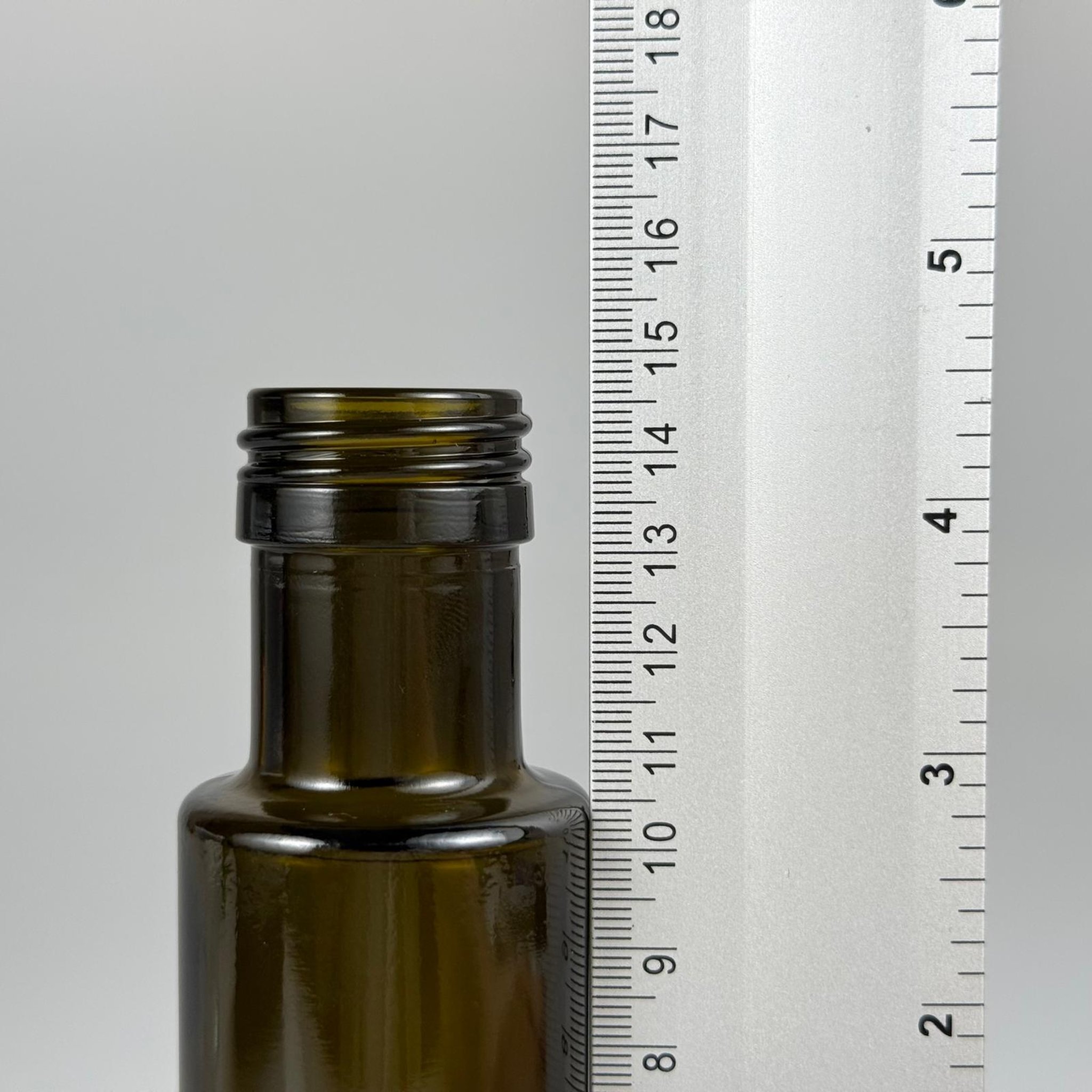 100 CC DORİKA CAM ŞİŞE KOYU YEŞİL (31 MM AĞIZ) KAPAKSIZ  - 100 ML SİLİNDİR DORİCA YAĞ VE SOS ŞİŞELERİ