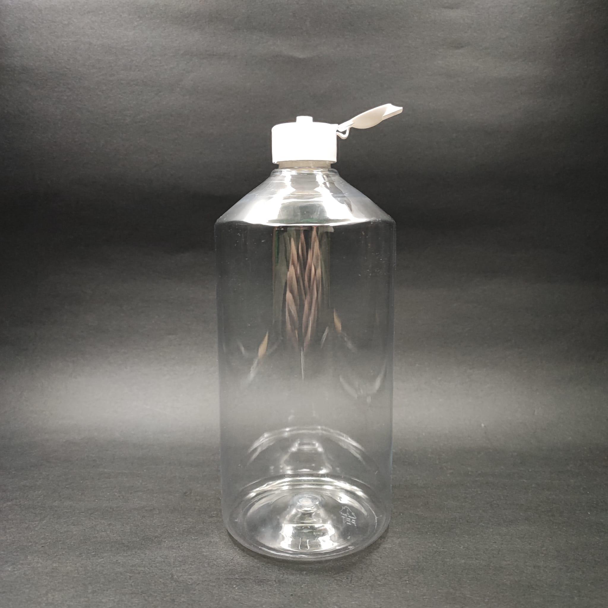 950 CC PET ŞAMPUAN ŞİŞESİ (DÜZ) - BEYAZ FLİPTOP KAPAKLI - 950 ML BOŞ PLASTİK ŞAMPUAN , DETERJAN ŞİŞESİ