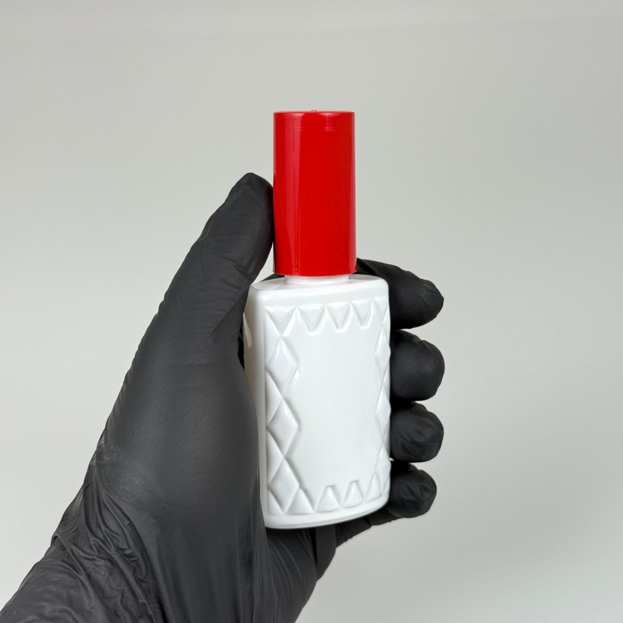 50 CC BEYAZ PET KÖŞELİ PARFÜM ŞİŞESİ  - BEYAZ SPREYLİ - KIRMIZI KORUMA KAPAKLI - 50 ML PLASTİK PARFÜM - KOLONYA ŞİŞESİ