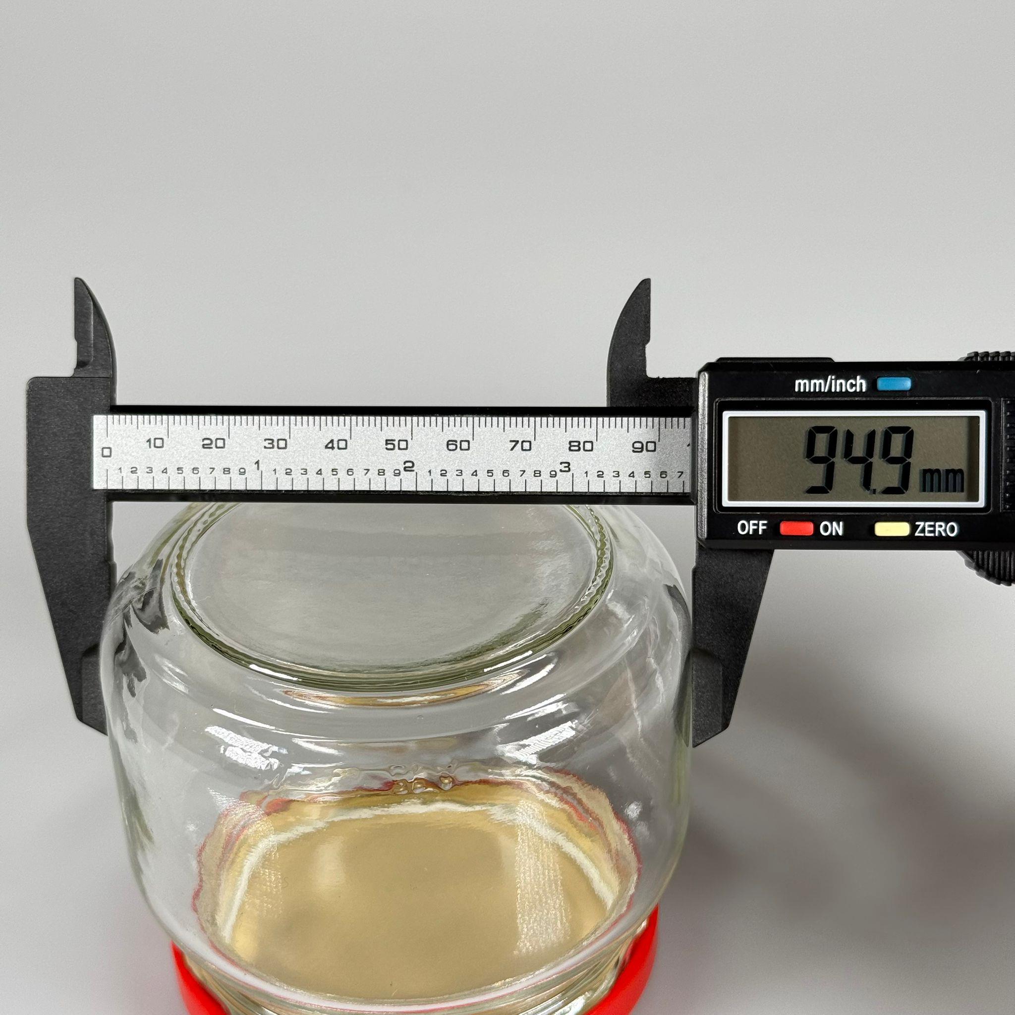 400 CC BASIK CAM KAVANOZ - KIRMIZI METAL KAPAKLI - 400 ML CAM KAVANOZ - KESTANE ŞEKERİ KAVANOZU