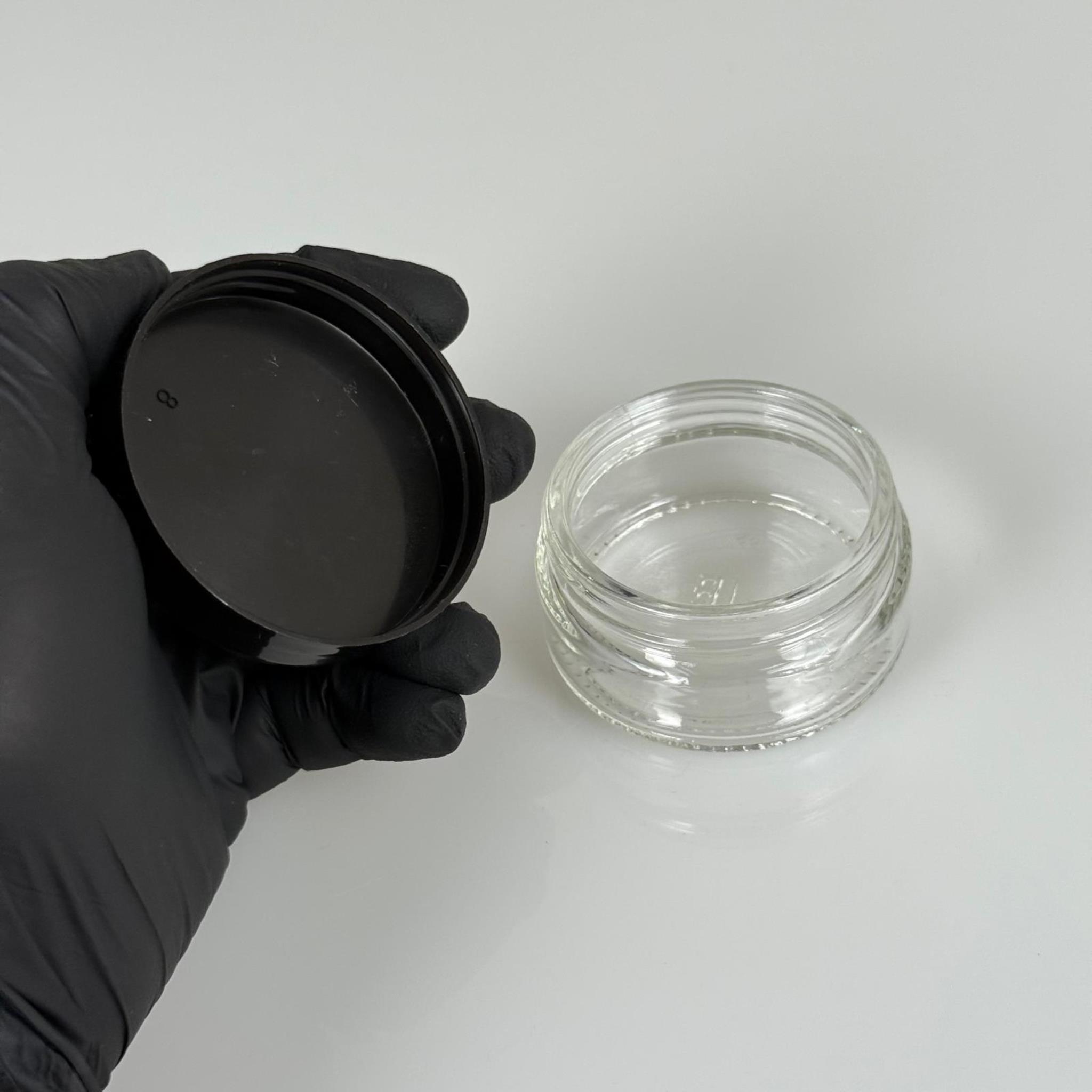 50 CC CAM KREM KAVANOZU - SİYAH PLASTİK KAPAKLI - 50 ML CAM PAŞABAHÇE KREM KAVANOZU