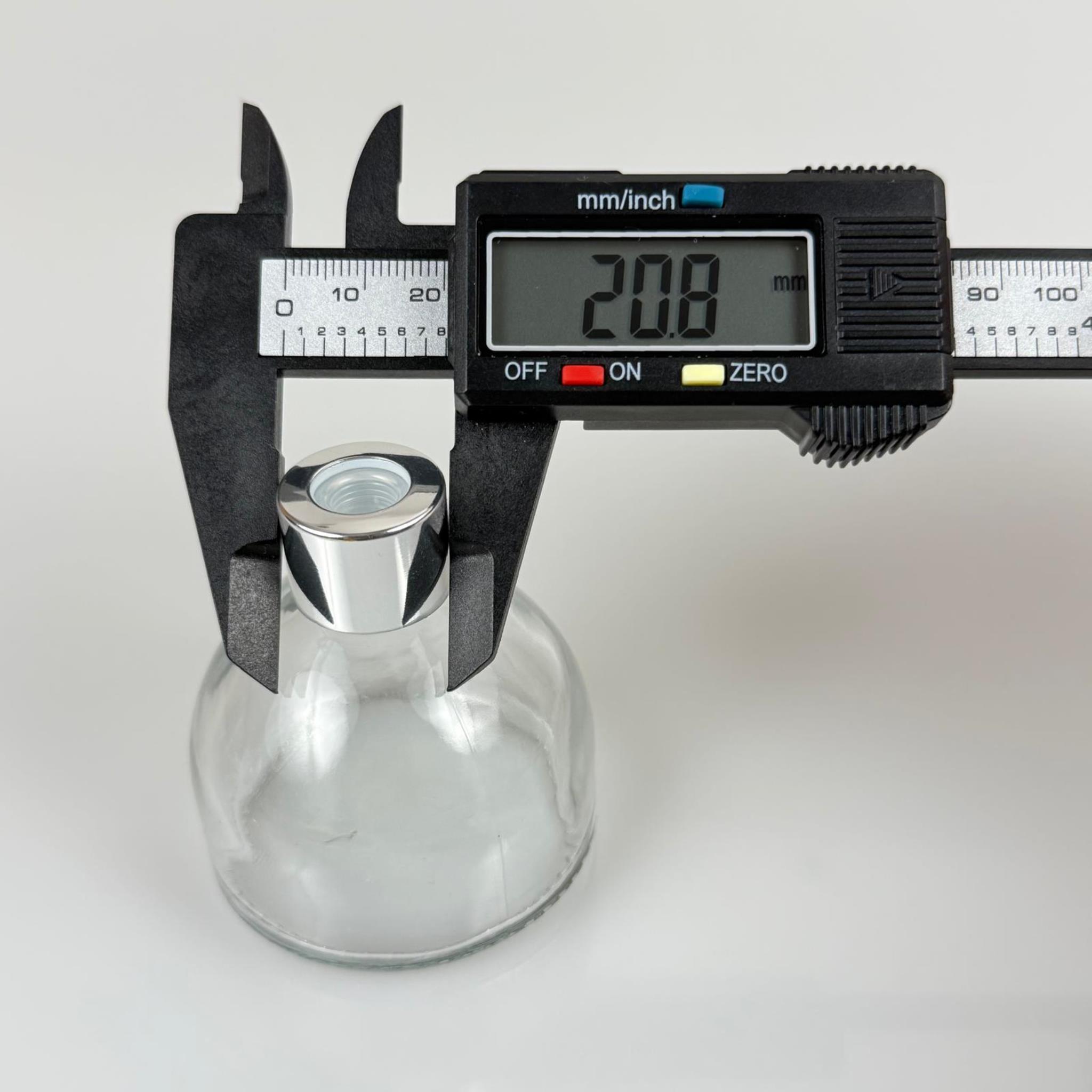 KUBBE MODEL CAM BAMBU ODA KOKUSU ŞİŞESİ + METAL GÜMÜŞ KAPAK + TIPA + KALIN BEYAZ FİBER BAMBU ÇUBUK - 50 ML SET TAKIM - HEDİYELİK PROMOSYON DİFFUSER ŞİŞELERİ