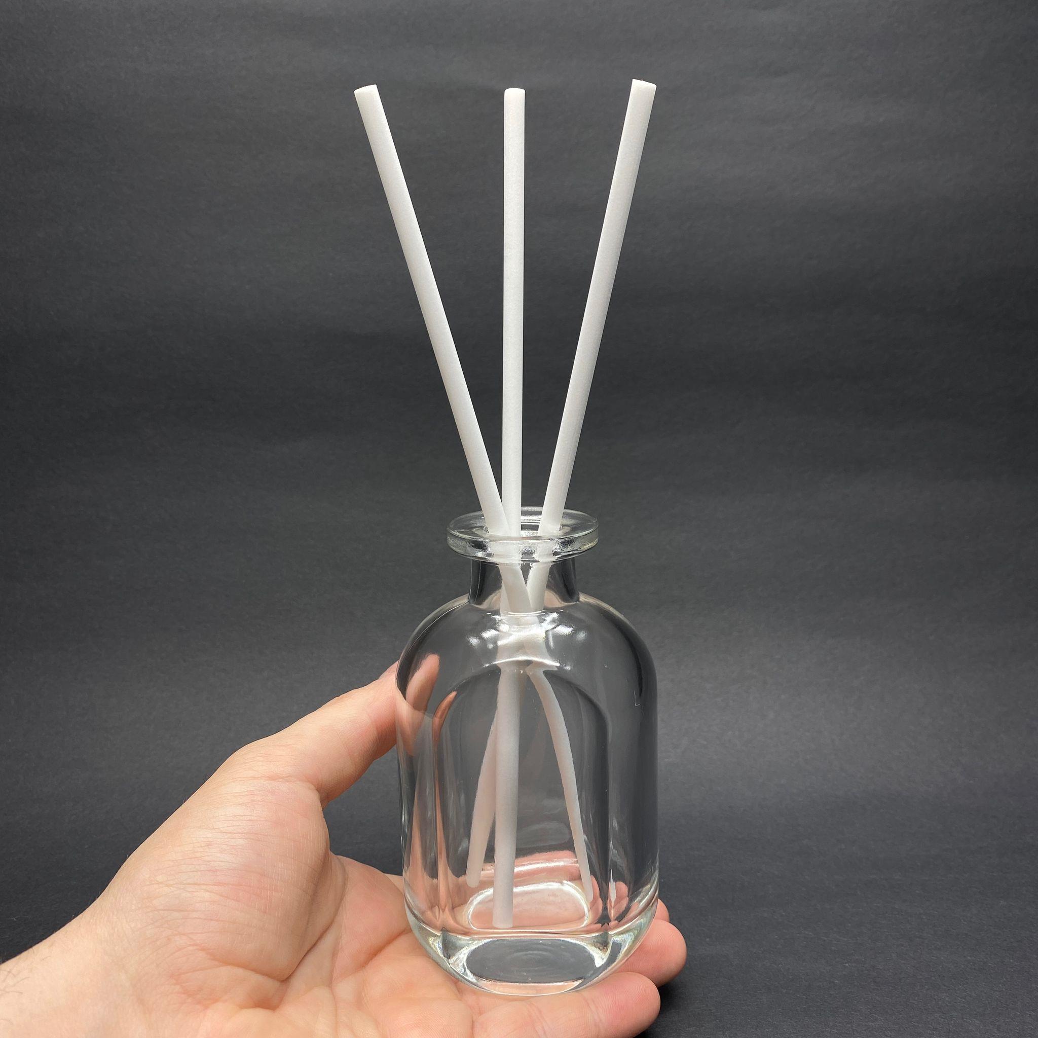 150 CC CAM BAMBU ODA KOKUSU ŞİŞESİ - 150 ML DİFFUSER CAM ŞİŞE + GOLD MANTAR TIPA + 3 ADET 21 CM BEYAZ BAMBU ÇUBUK