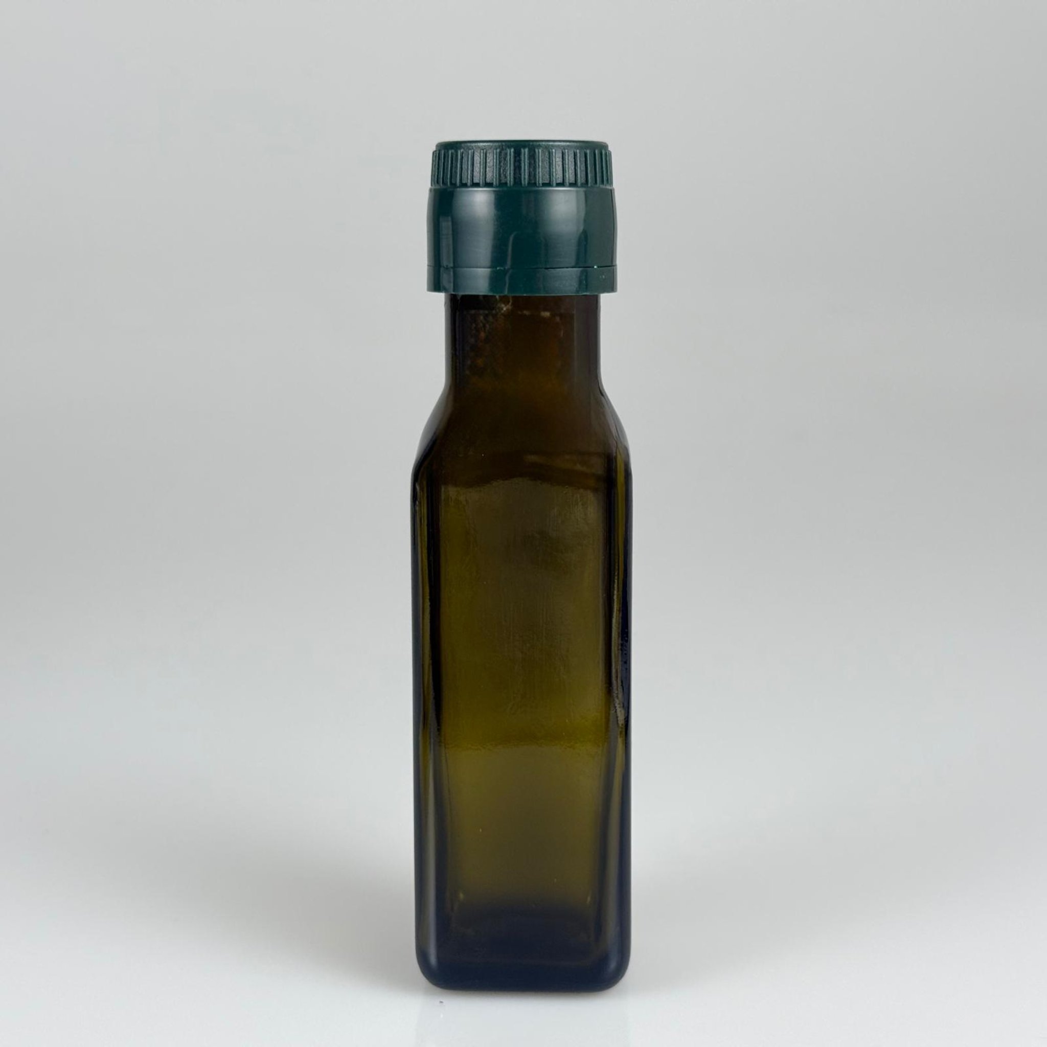 100 CC MARASKA CAM ŞİŞE KOYU YEŞİL (31 MM AĞIZ) - AKITICILI YEŞİL KİLİTLİ KAPAKLI - 100 ML KÖŞELİ KARE MARASCA YAĞ VE SOS ŞİŞELERİ