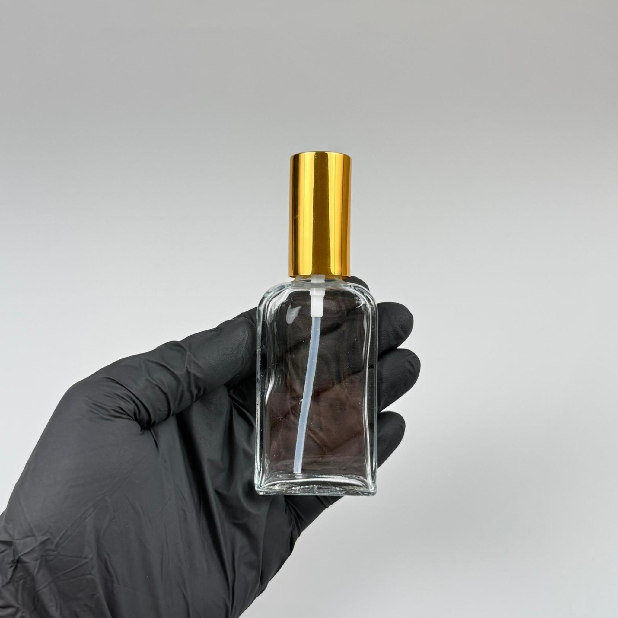 40 CC YASSI DİKDÖRTGEN CAM ŞİŞE - VİDALI GOLD SPREYLİ PARFÜM KOLONYA ŞİŞESİ TAKIM - 40 ML PRESTİJLİ ŞİŞE