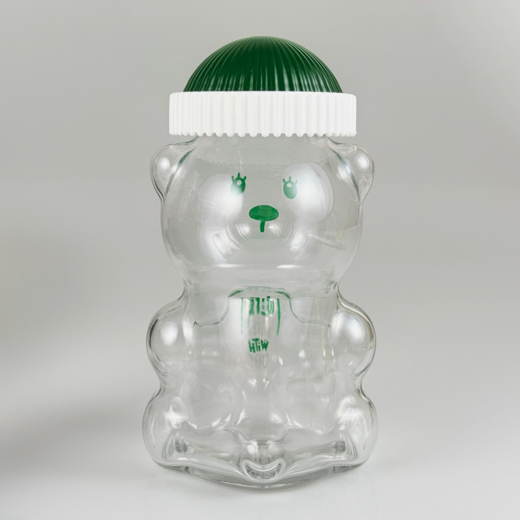 500 CC PİPETLİ CAM AYICIK BARDAK - YEŞİL KAPAKLI + FIRÇALI PASLANMAZ ÇELİK GÜMÜŞ PİPETLİ TAKIM - 500 ML AYICIK FİGÜRLÜ PİPETLİ CAM SU , SOĞUK KAHVE ,  MEYVE SUYU ,  MEŞRUBAT BARDAĞI VB - HEDİYELİK BARDAK