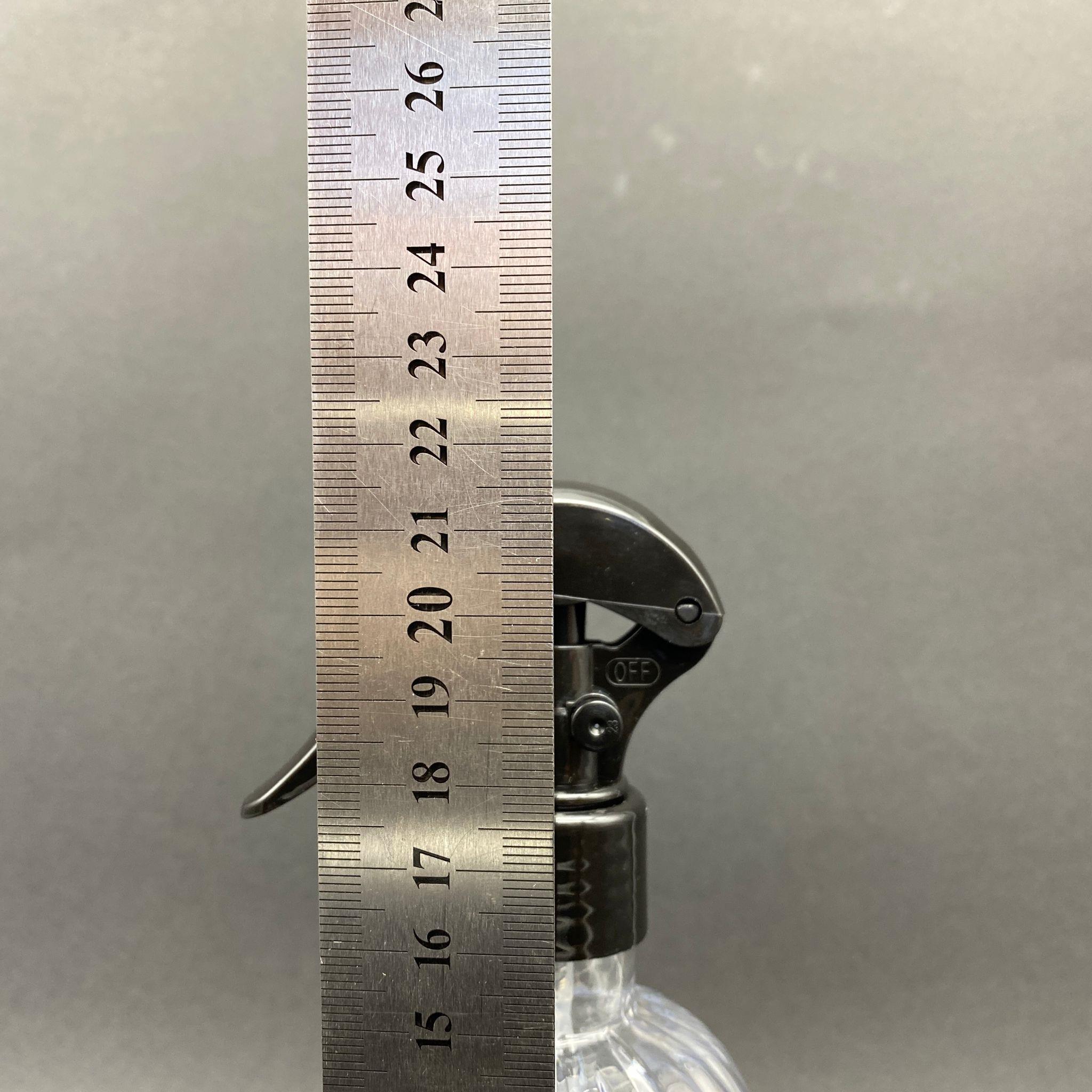 300 CC PIRLANTA MODEL PET ŞİŞE - SİYAH TRİGER SPREYLİ - 300 ML SPREYLİ PLASTİK ŞİŞE