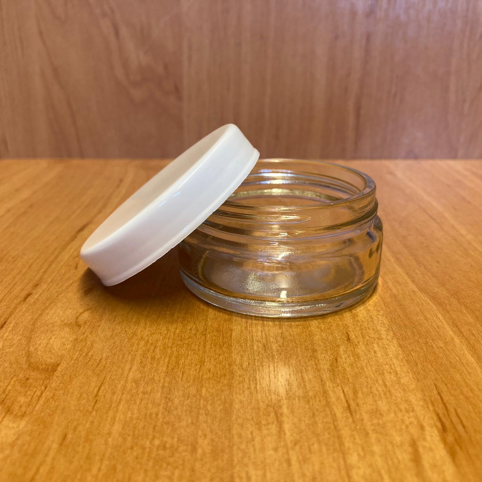 50 CC CAM KREM KAVANOZU - BEYAZ PLASTİK KAPAKLI - 50 ML CAM PAŞABAHÇE KREM KAVANOZU