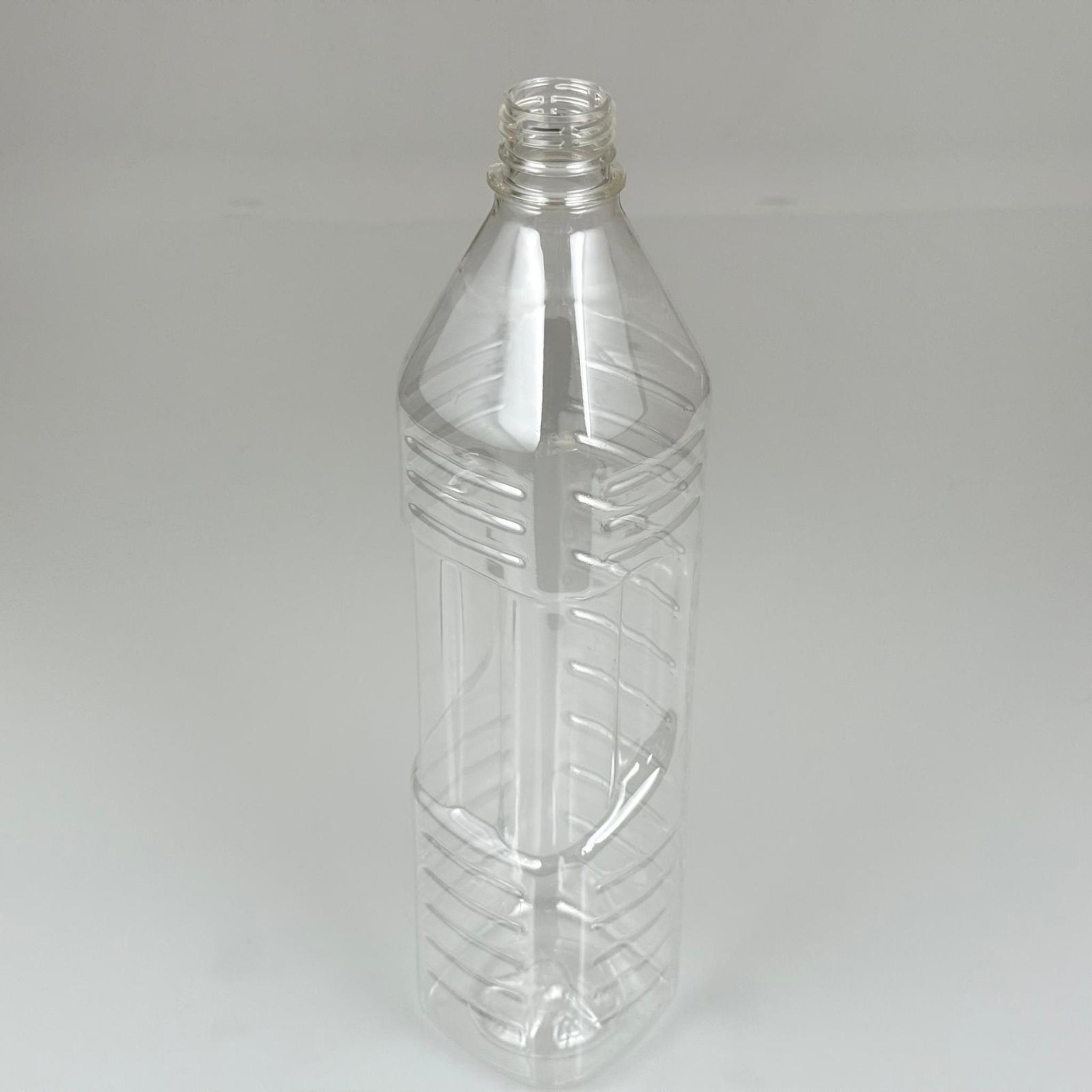 1000 CC KÖŞELİ MODEL PET ŞİŞE KAPAKSIZ (28 AĞIZ VİDALI)  - 1 LİTRE KÖŞELİ PET ZEYTİNYAĞ ŞİŞESİ