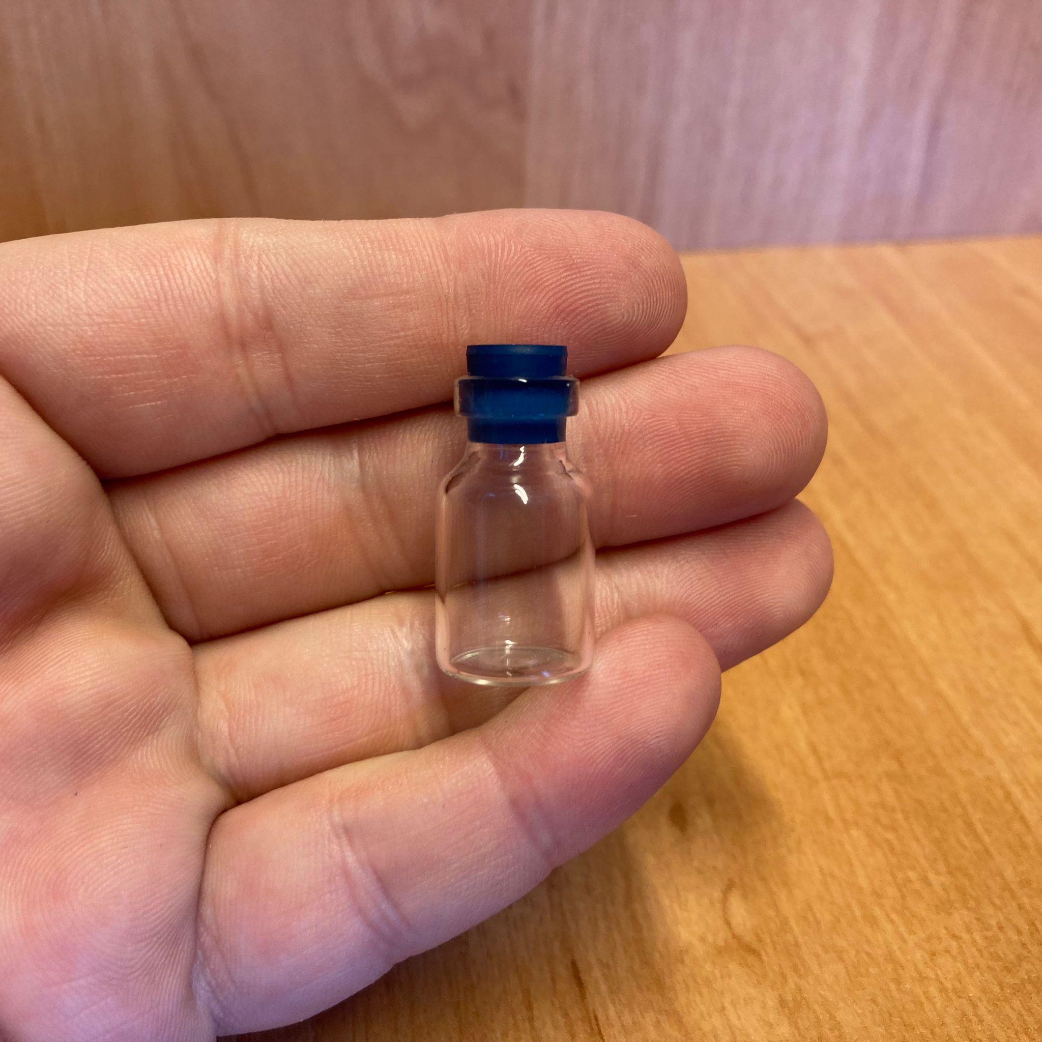 1 CC MİNİ CAM ŞİŞE ŞEFFAF - KAUÇUK TIPALI - 1 ML ÇEKME CAM - ÜFLEME CAM - İNCE CAM ŞİŞE