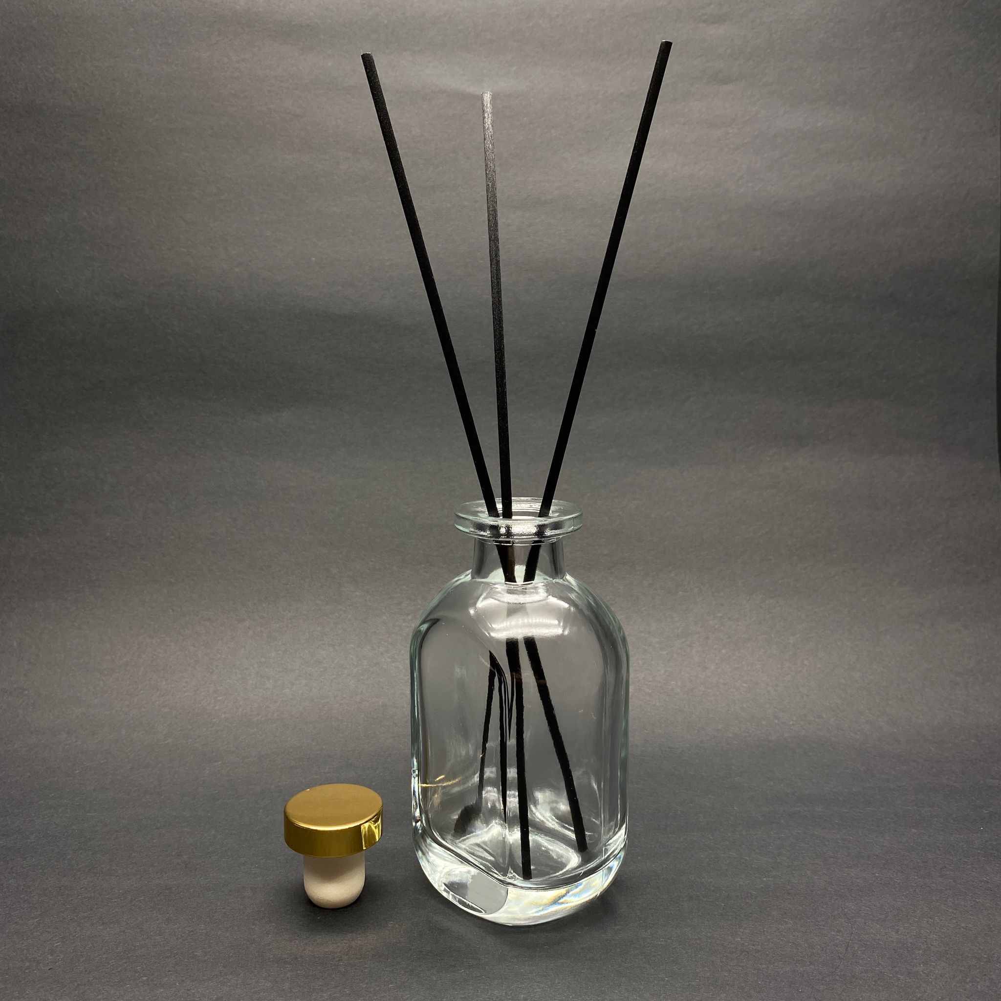 150 CC CAM BAMBU ODA KOKUSU ŞİŞESİ - 150 ML DİFFUSER CAM ŞİŞE + GOLD MANTAR TIPA + 3 ADET 24 CM FİBER BAMBU ÇUBUK