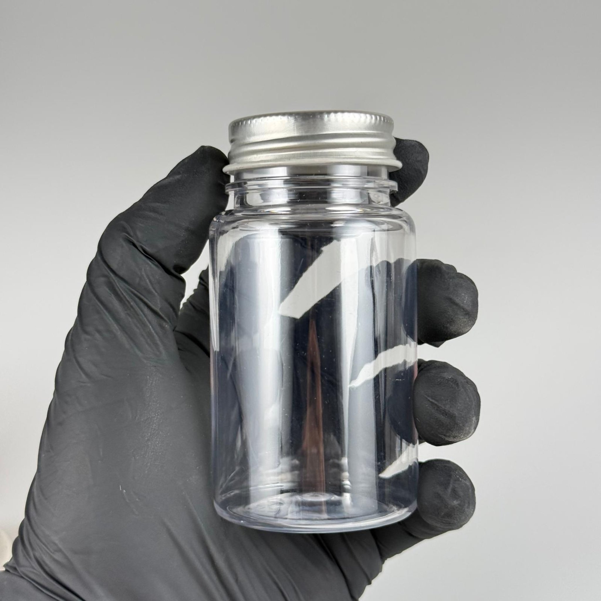 100 CC ŞEFFAF PET PUDRA ŞİŞESİ + GÜMÜŞ METAL KAPKLI + PUDRA TIPALI TAKIM - 100 ML PUDRA KUTUSU, EKO TUZLUK