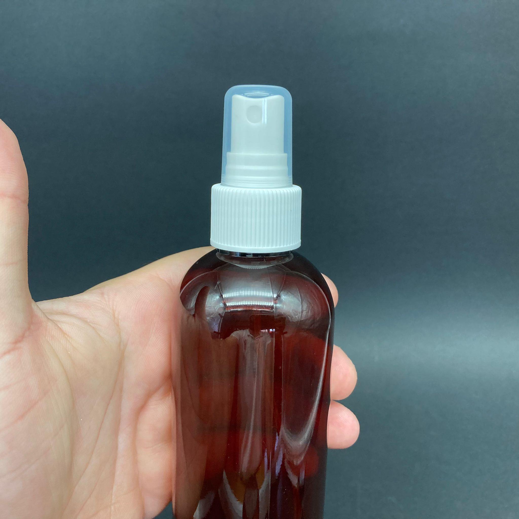 250 CC KAHVERENGİ PET ŞİŞE - BEYAZ SPREYLİ - 250 ML SPREYLİ PLASTİK ŞİŞE