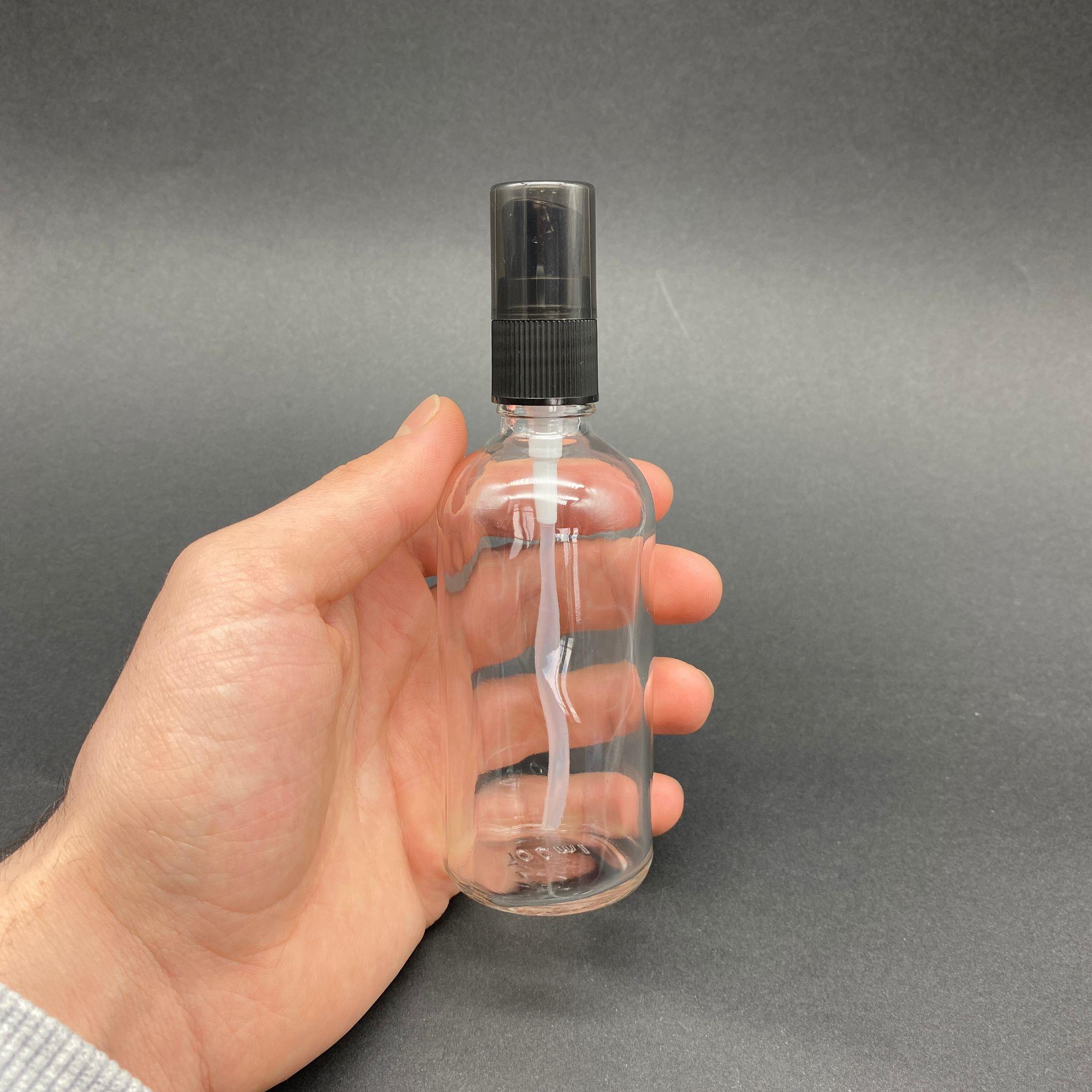 100 CC ŞEFFAF CAM ŞİŞE SİYAH LOSYON POMPALI TAKIM - 100 ML LOSYON ŞİŞESİ