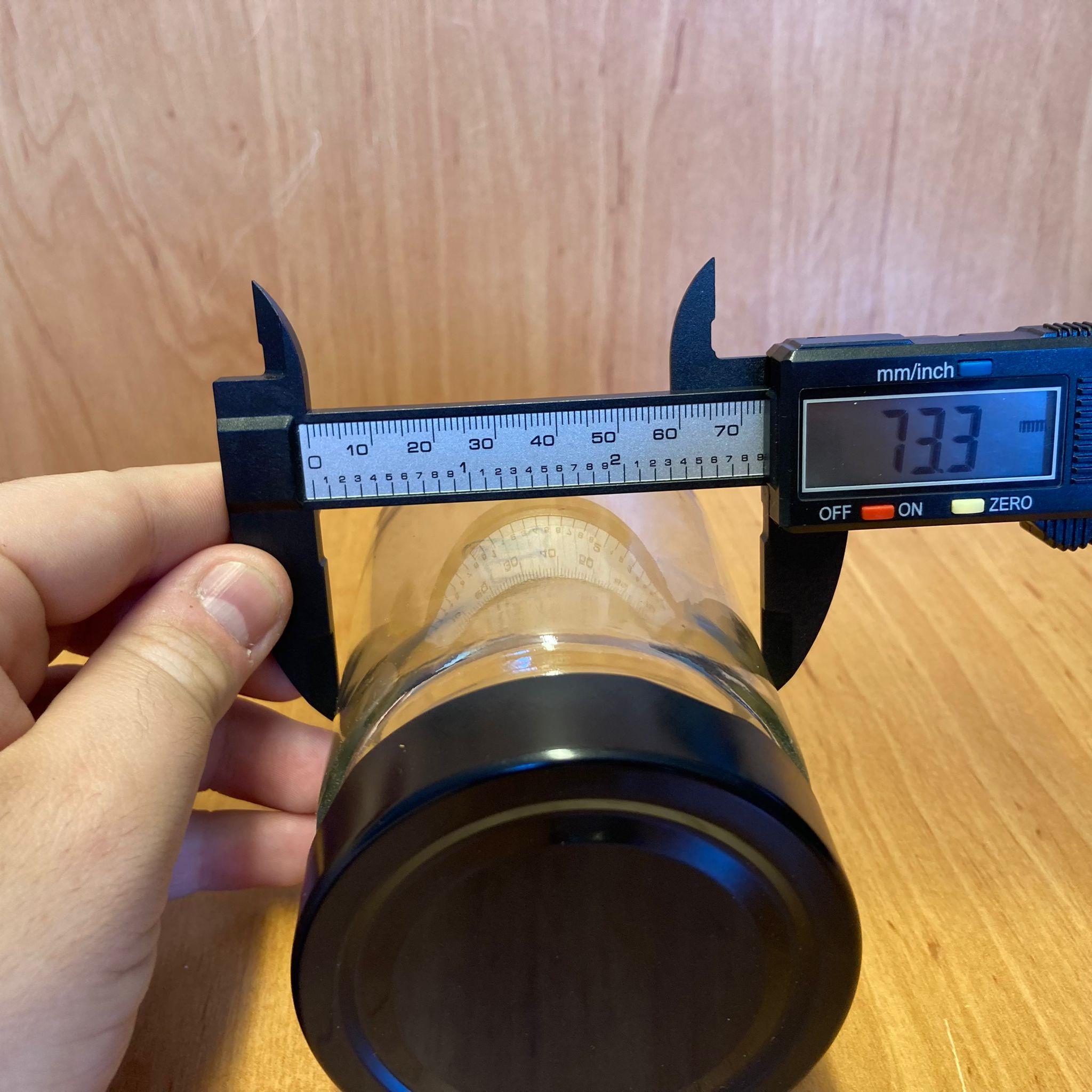 350 CC ALMAN KAVANOZ - SİYAH METAL KAPAKLI - 350 ML DERİN KAPAKLI CAM KAVANOZ
