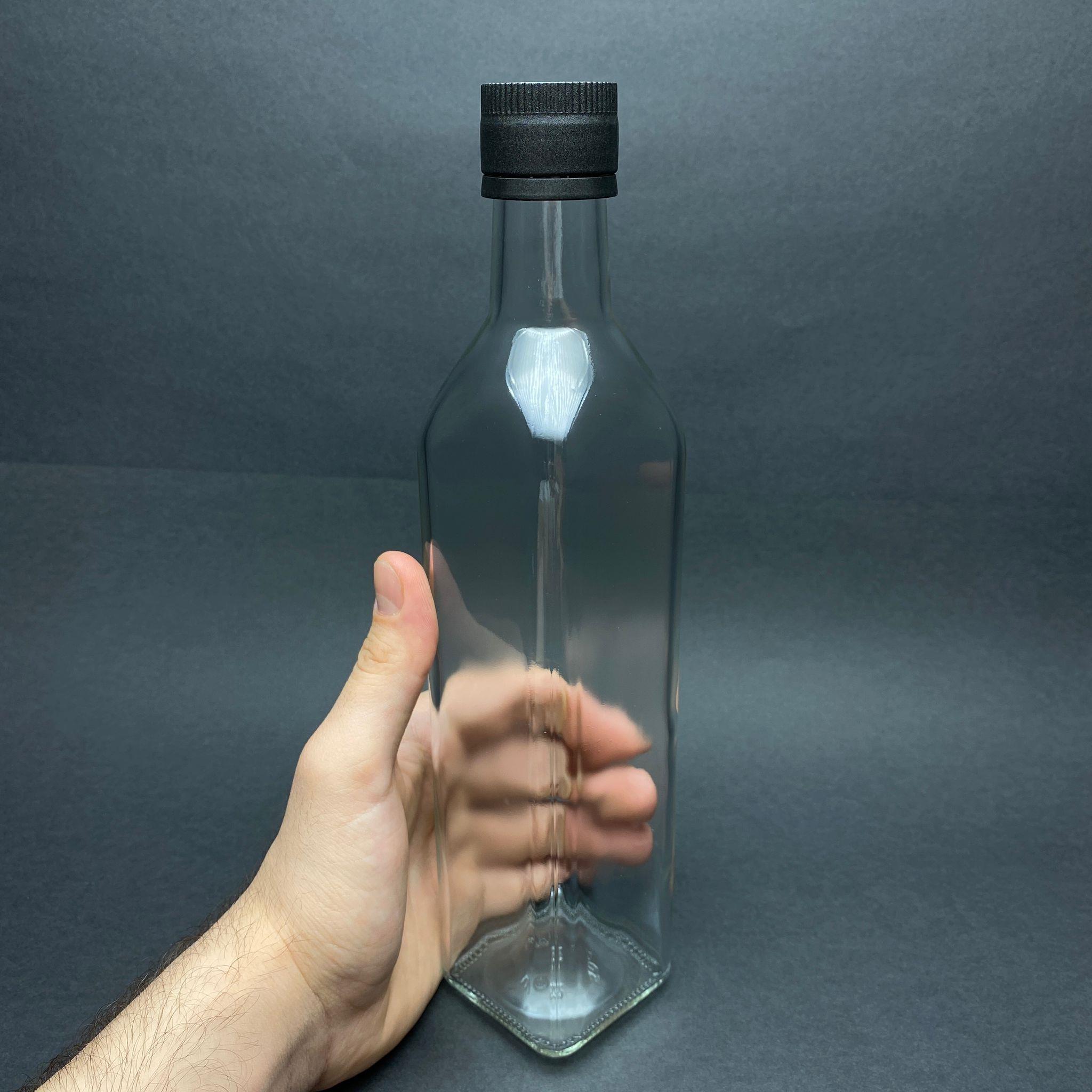500 CC MARASKA CAM ŞİŞE - KİLİTLİ SİYAH BİLYELİ PLASTİK KAPAKLI - 500 ML KÖŞELİ YAĞ ŞİŞESİ - SİRKE ŞİŞESİ - SIVIYI KONTROLLÜ AKITMAYI SAĞLAR