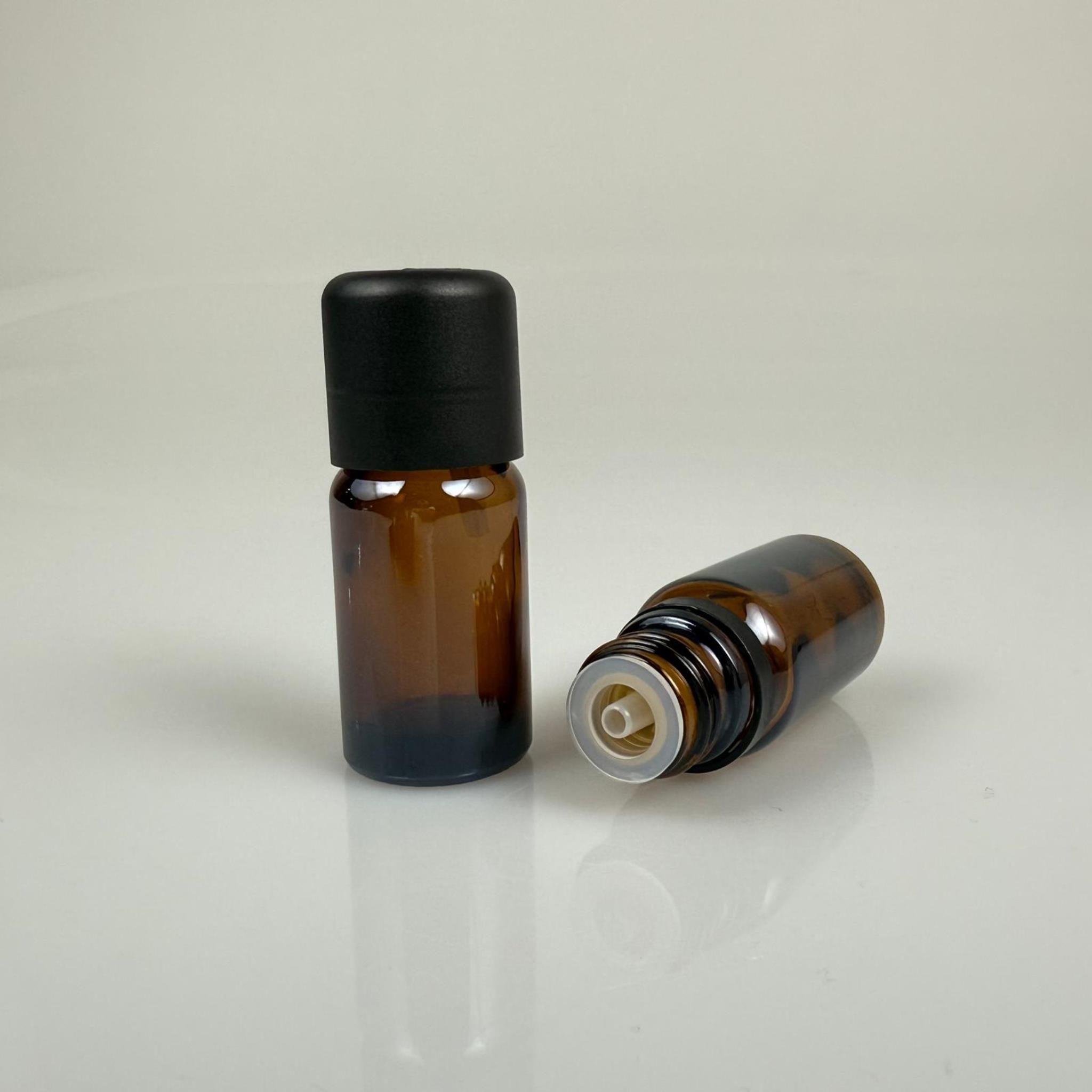 10 CC AMBER CAM ŞİŞE + İÇTEN DAMLALIKLI ÇOCUK KİLİTLİ SİYAH KAPAK - KAHVERENGİ 10 ML KİLİT KAPAKLI DAMLATMALI ŞİŞE
