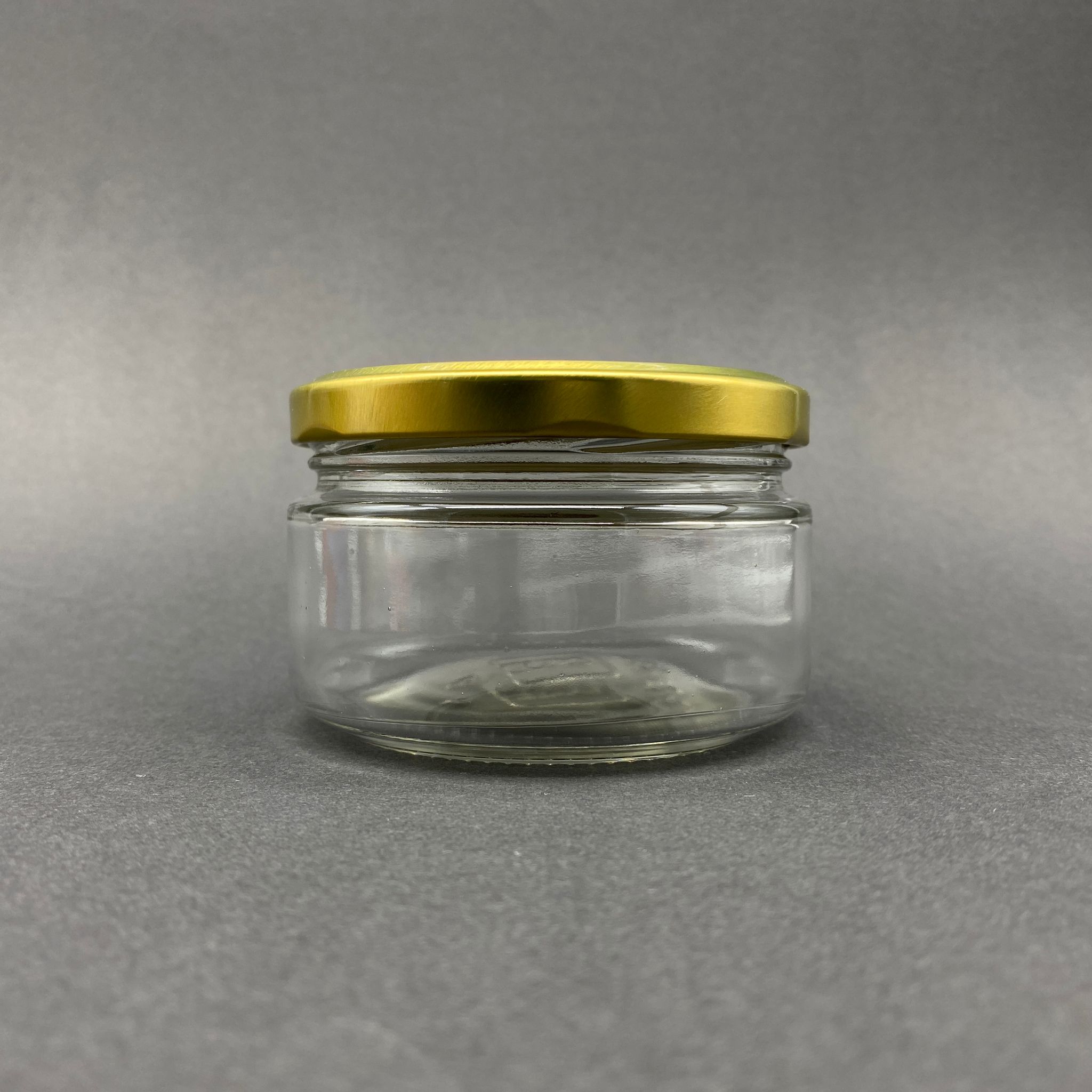 230 CC CAM KAVANOZ - GOLD METAL KAPAKLI - 230 ML CAM KAVANOZ - GENİŞ MAGNOLİA KAVANOZU