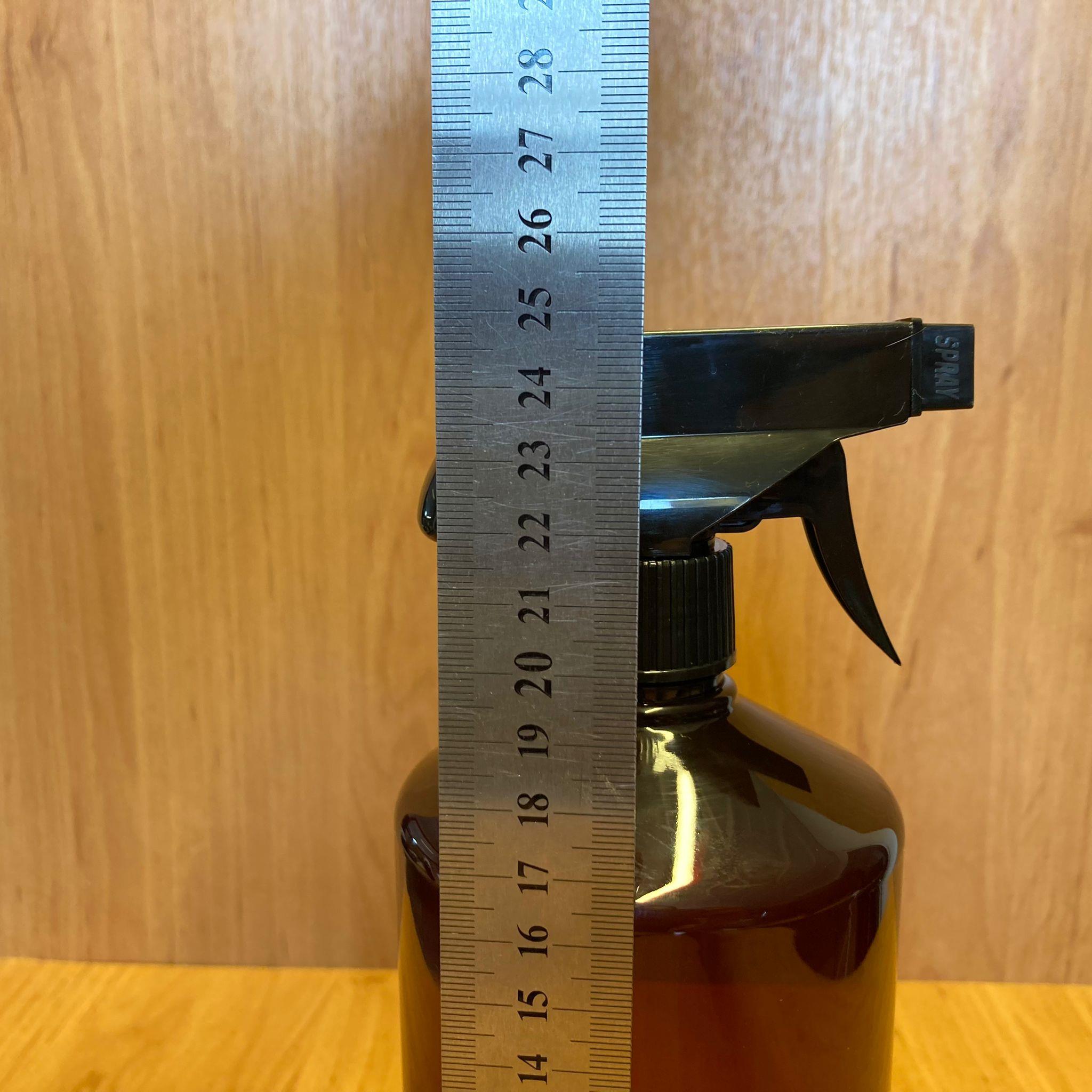 950 CC AMBER PLASTİK ŞİŞE - SİYAH TETİK SPREYLİ  - 950 ML KAHVERENGİ BOŞ PLASTİK ŞİŞE - KALIN (45 GR)