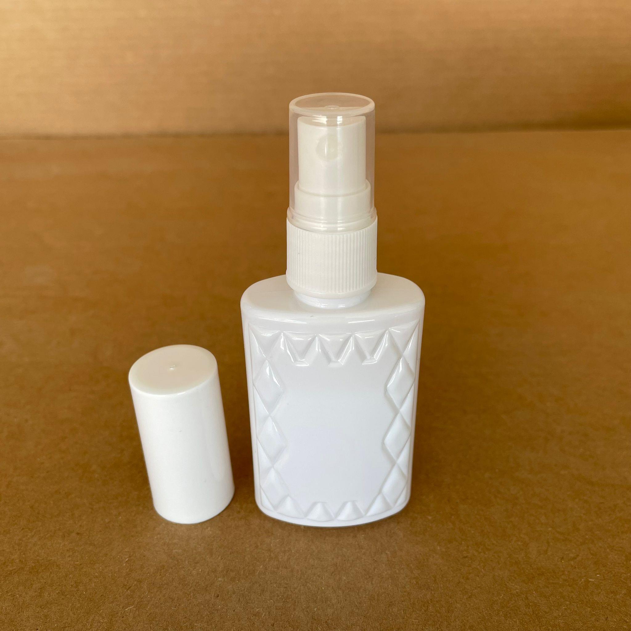50 CC BEYAZ PET KÖŞELİ PARFÜM ŞİŞESİ - BEYAZ SPREYLİ - BEYAZ KORUMA KAPAKLI - 50 ML PLASTİK PARFÜM - KOLONYA ŞİŞESİ