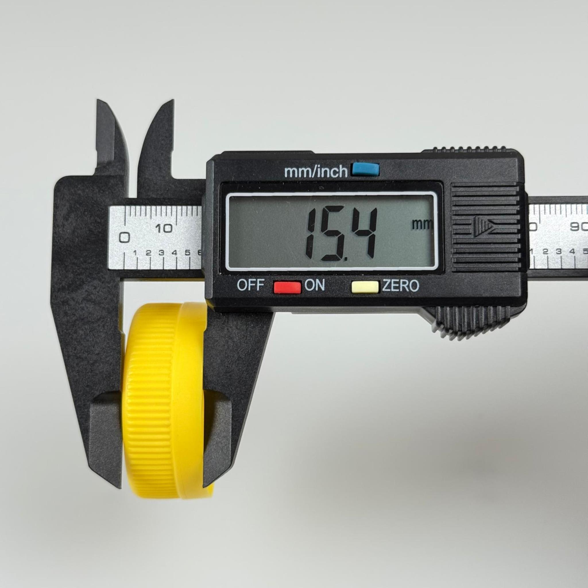 38 MM VİDALI KİLİTLİ PLASTİK KAPAK SARI - SU PETİ KAPAĞI - KİLİTLİ