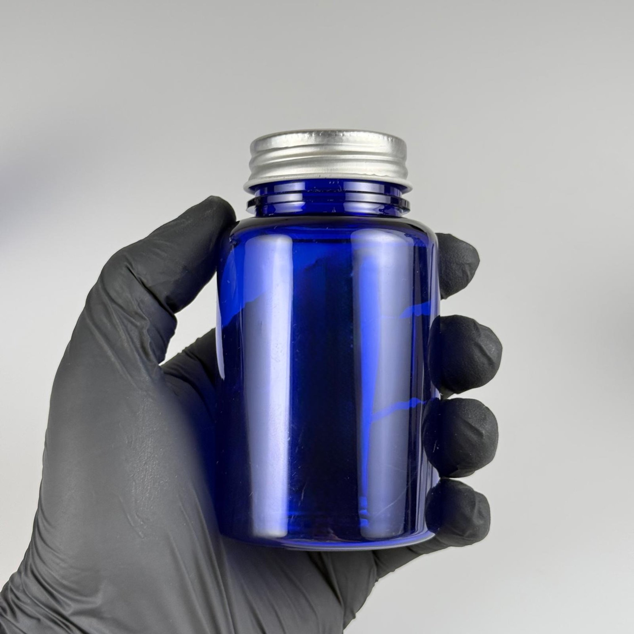 150 CC MAVİ PET PUDRA ŞİŞESİ + GÜMÜŞ METAL KAPAKLI + PUDRA TIPALI TAKIM - 150 ML PUDRA KUTUSU, EKO TUZLUK