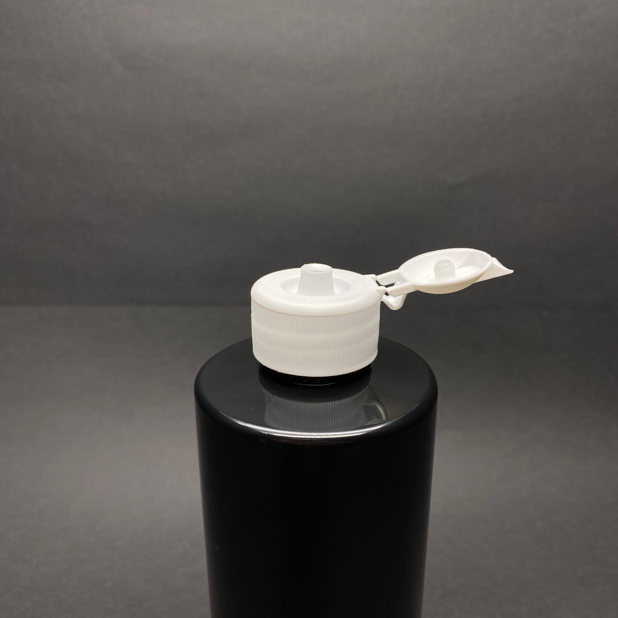 400 CC SİYAH PLASTİK ŞİŞE - BEYAZ AÇILIR KAPANIR FLİPTOP KAPAKLI - 400 ML SİYAH BOŞ PET ŞİŞE