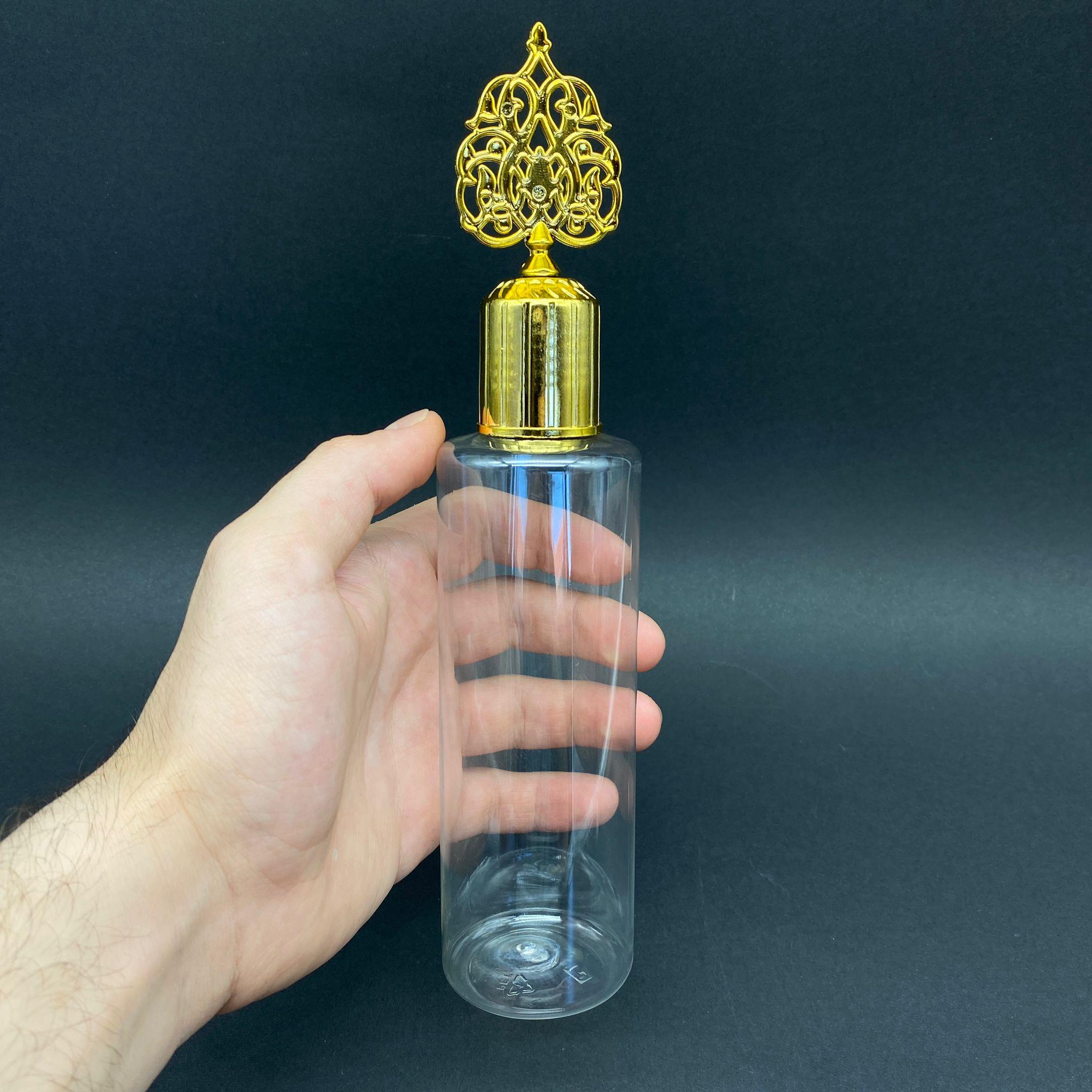250 CC PET ŞİŞE - GOLD OSMANLI KAPAKLI - KOLONYA TIPALI - 250 ML PLASTİK KOLONYA ŞİŞESİ
