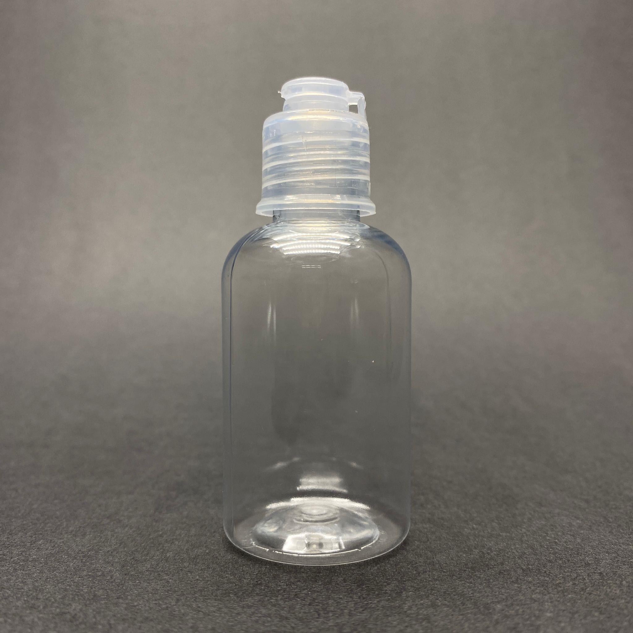 40 CC TOMBUL MODEL PLASTİK ŞİŞE - YENİ ŞEFFAF FLİPTOP KAPAKLI - AÇILIR KAPANIR KAPAKLI - 40 ML AKITICILI PET ŞİŞE