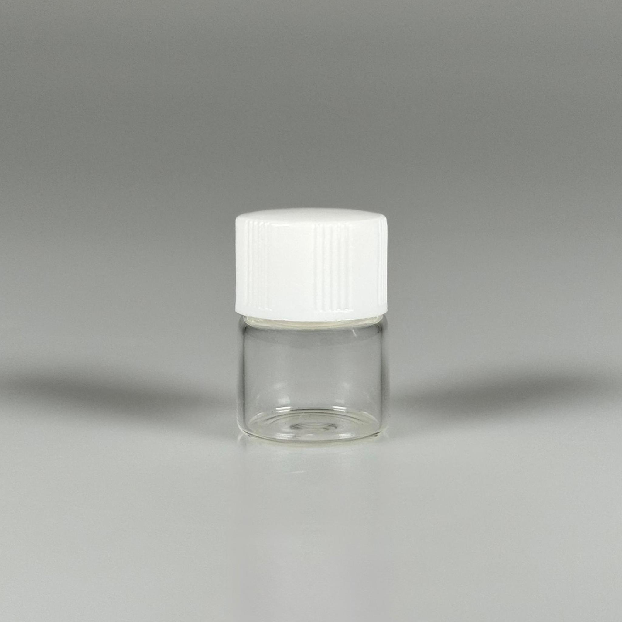 1 CC ŞEFFAF CAM ŞİŞE - BEYAZ KAPAKLI - 1 ML KAPAKLI CAM ŞİŞE