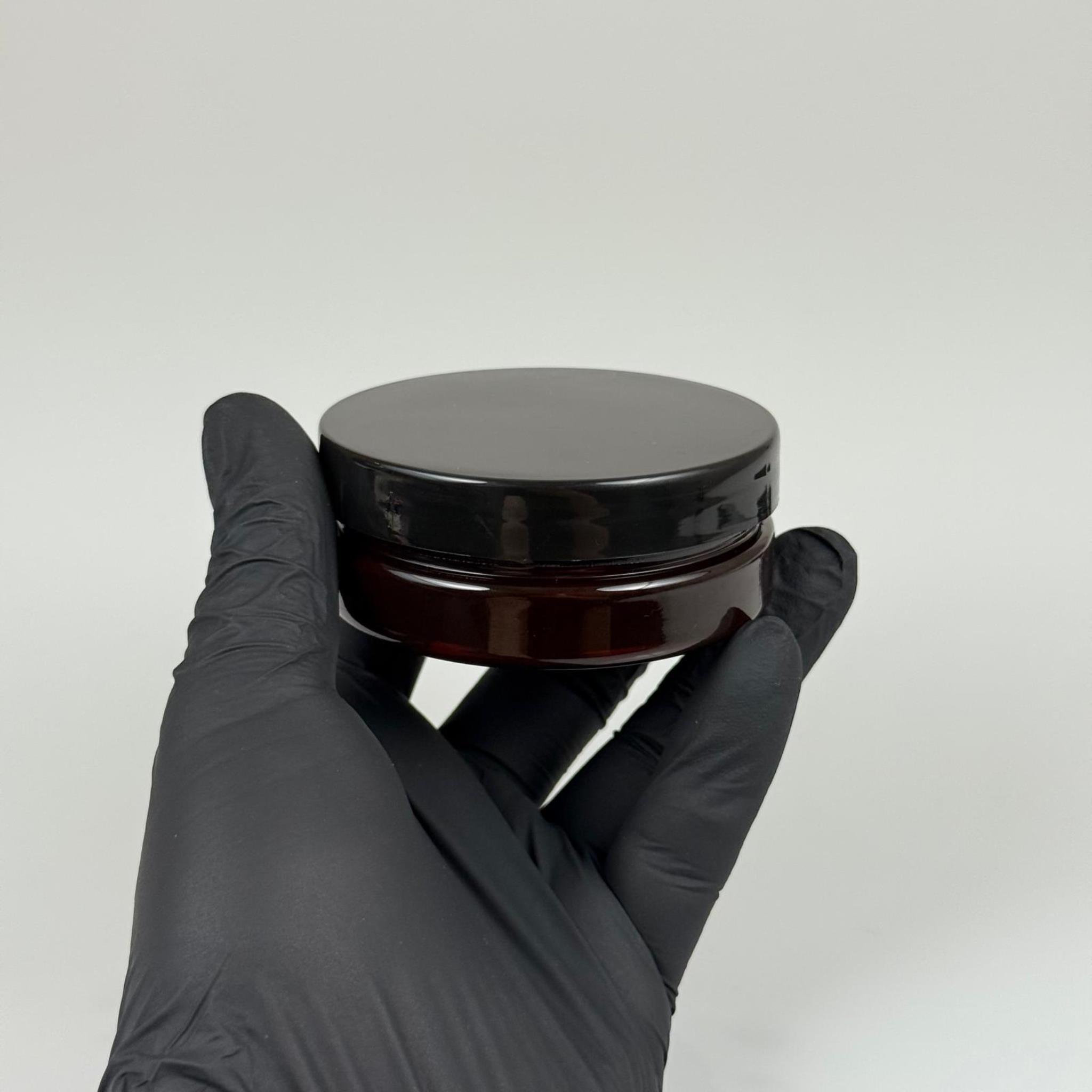 50 ML SERT PET KAVANOZ + SİYAH PLASTİK KAPAK + İÇ TIPA - 50 CC KALIN AMBER PLASTİK KAVANOZ SİYAH PLASTİK KAPAKLI İÇ TIPALI TAKIM - KREM KAVANOZLARI