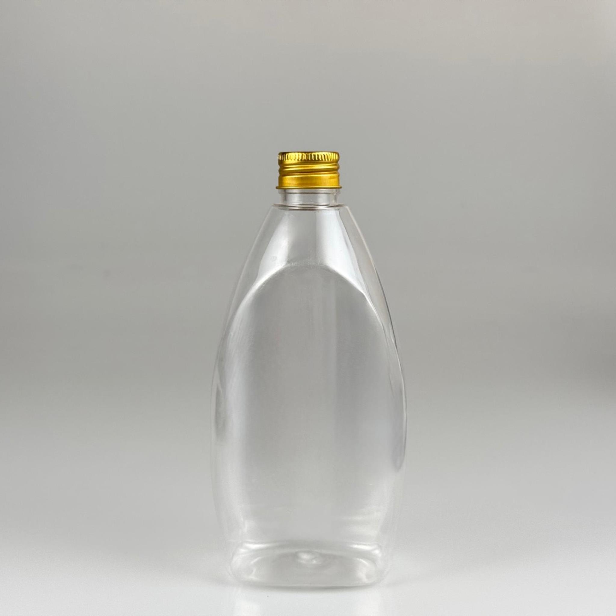 400 CC YASSI PET SIVI SABUN ŞİŞESİ (AĞIZ ÇAPI 24 MM) + KÖPÜK CONTALI GOLD METAL ALÜMİNYUM KAPAKLI - 400 ML YASSI PET ŞİŞE