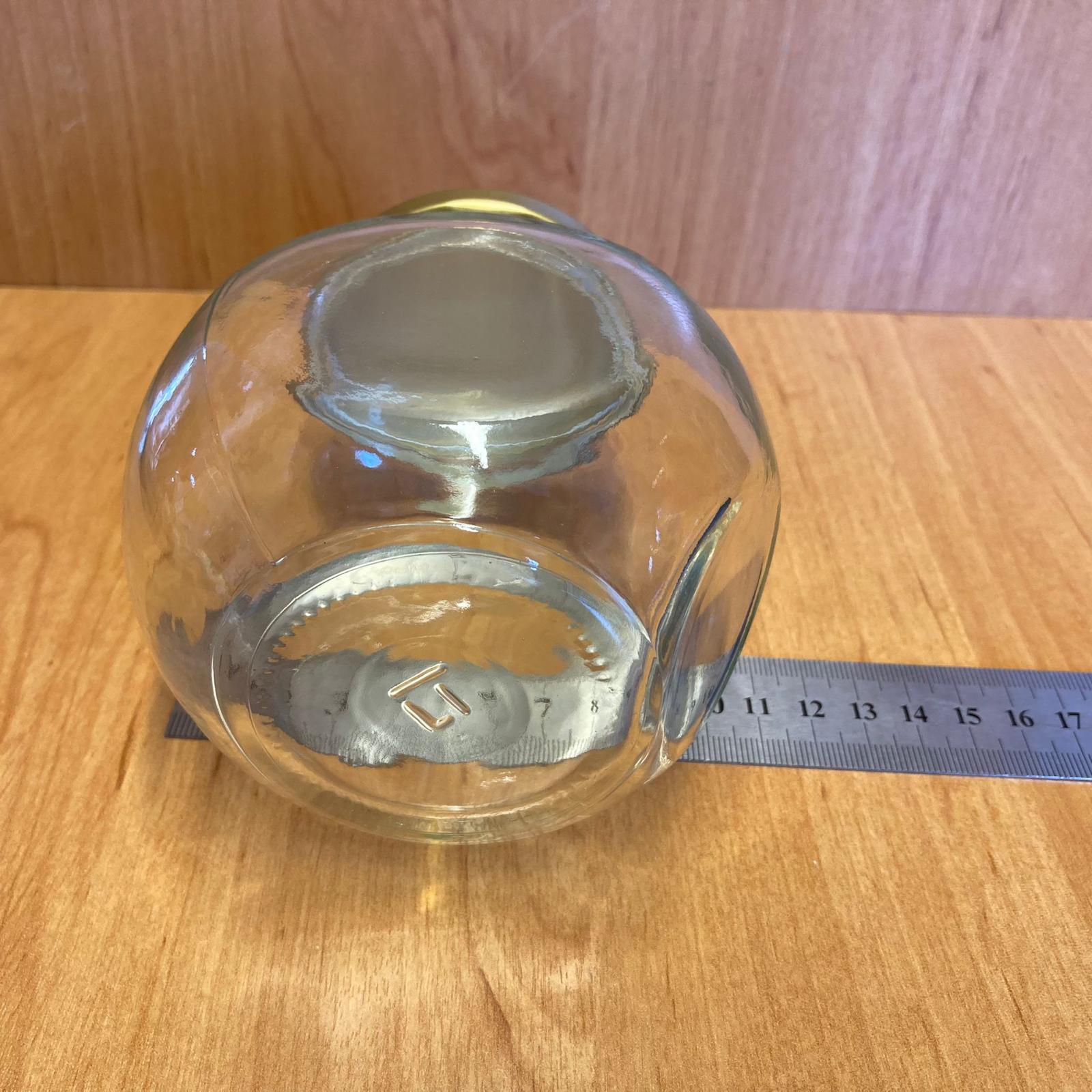 500 CC ÇİFTDİPLİ CAM KAVANOZ - GOLD METAL KAPAKLI - 500 ML YATIK KAVANOZ
