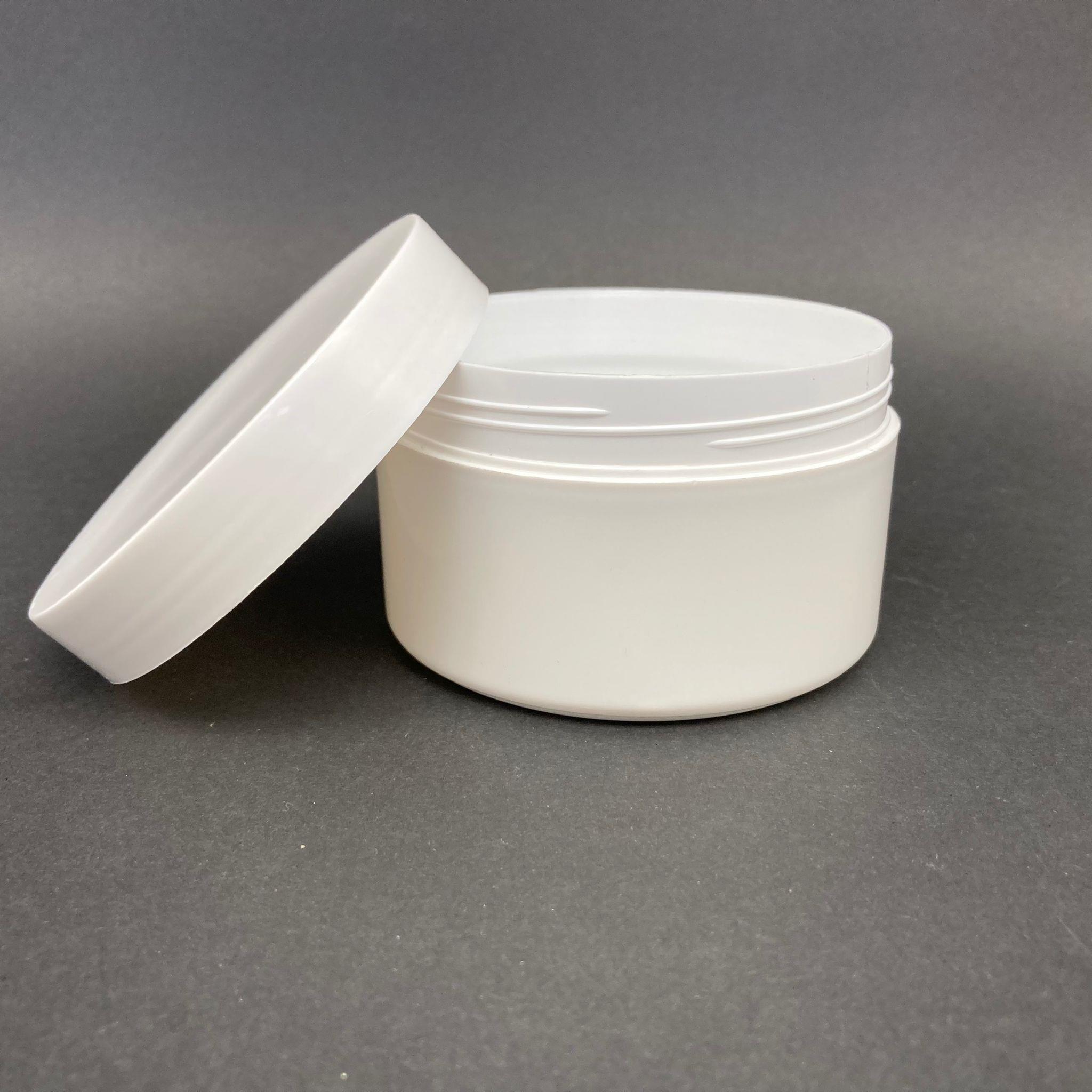 300 CC EKONOMİK KREM KAVANOZU BEYAZ RENK KAPAKLI - 300 ML PLASTİK KAVANOZ - BOŞ POMAT KUTUSU
