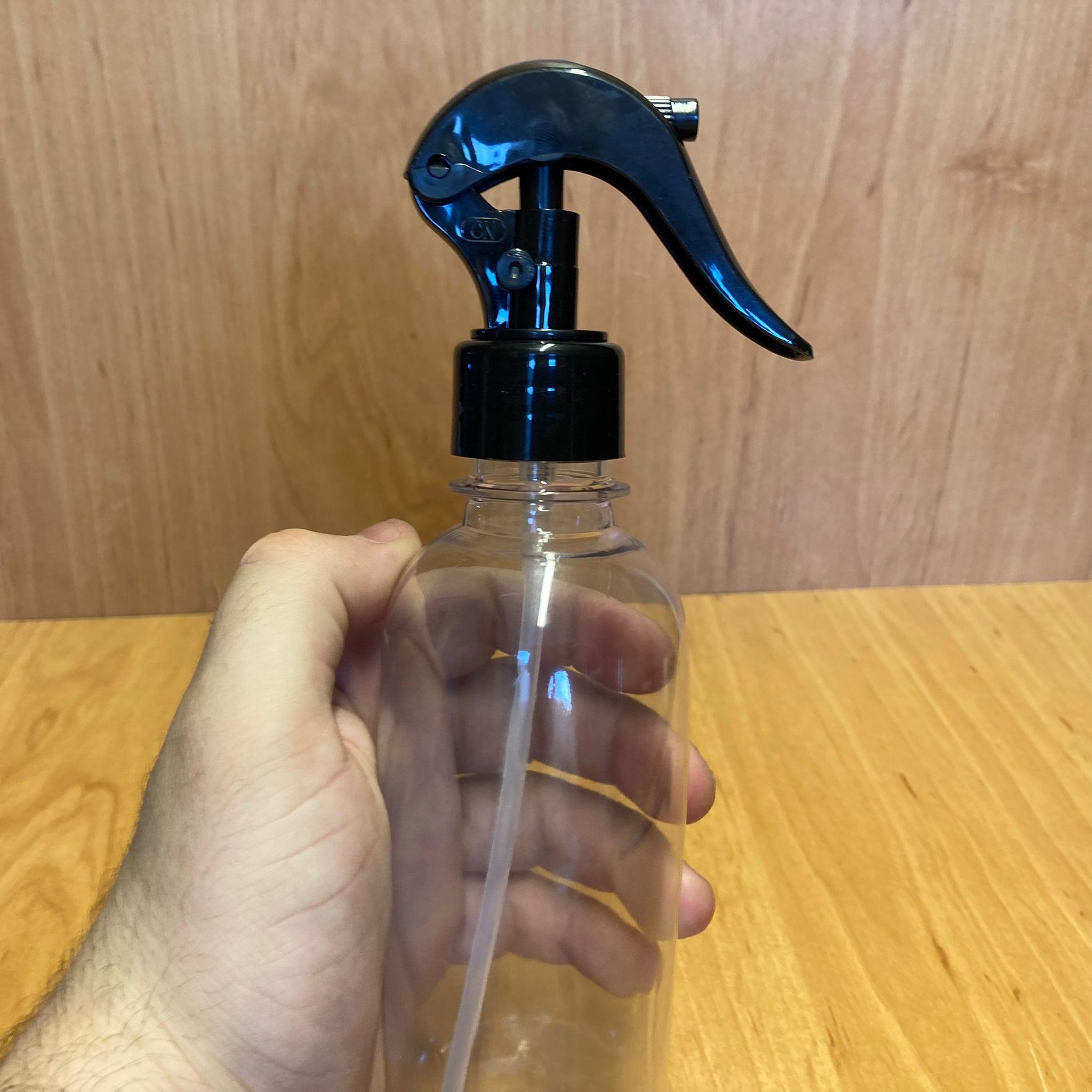 330 CC PLASTİK ŞİŞE - SİYAH TRİGER SPREYLİ - 330 ML SPREYLİ BOŞ ŞİŞE