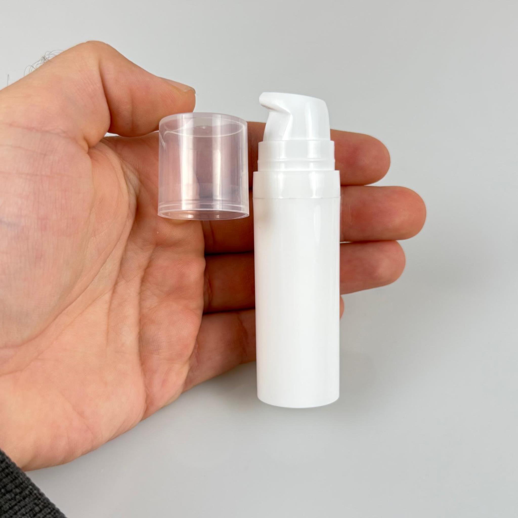 BOŞ KREM VE LOSYON ŞİŞESİ 15 ML BOŞ AİRLESS ŞİŞE - HAVASIZ POMPALI BEYAZ AİRLESS ASANSÖR ŞİŞE - GÜNEŞ KREMİ , TONİK VB AMBALAJI