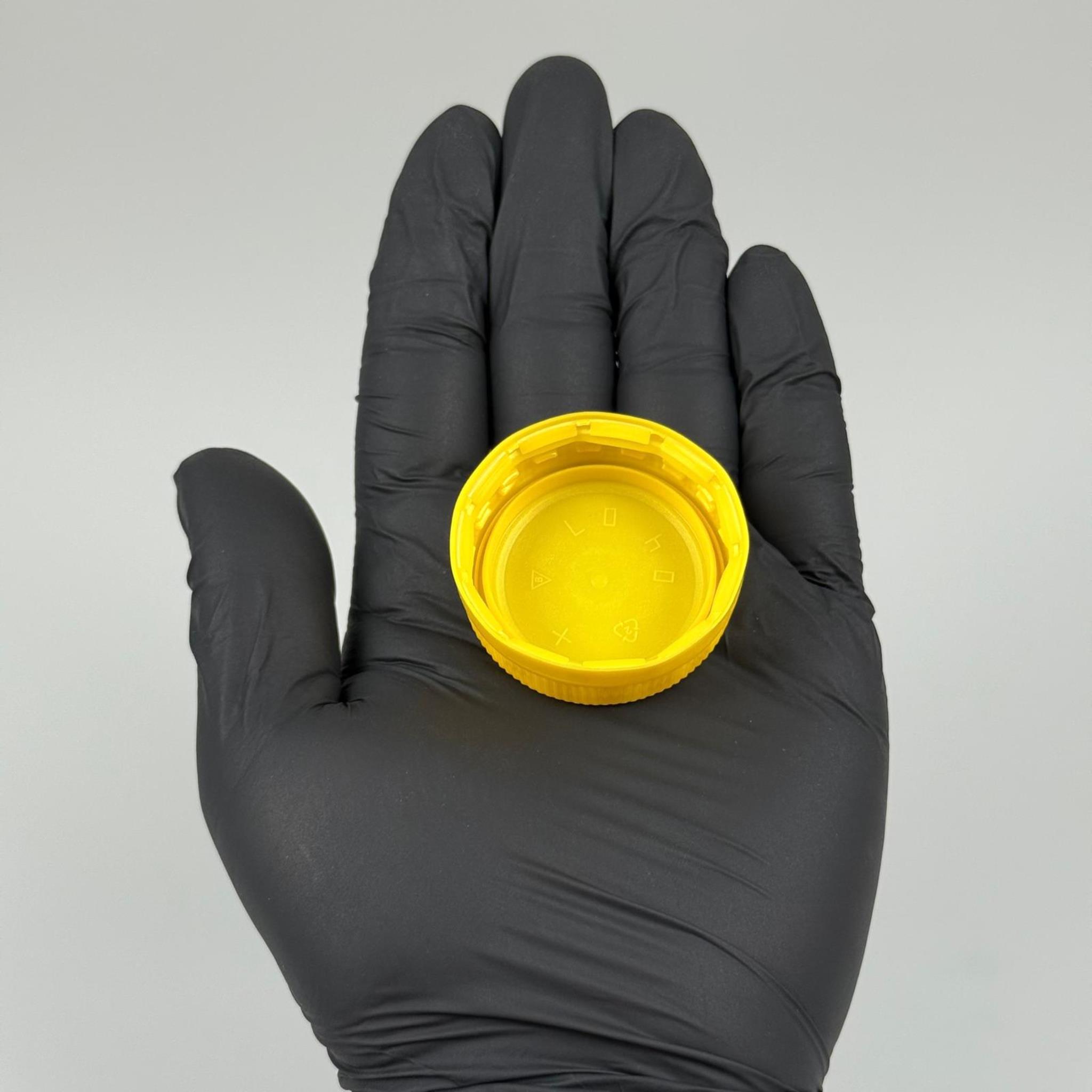 38 MM VİDALI KİLİTLİ PLASTİK KAPAK SARI - SU PETİ KAPAĞI - KİLİTLİ