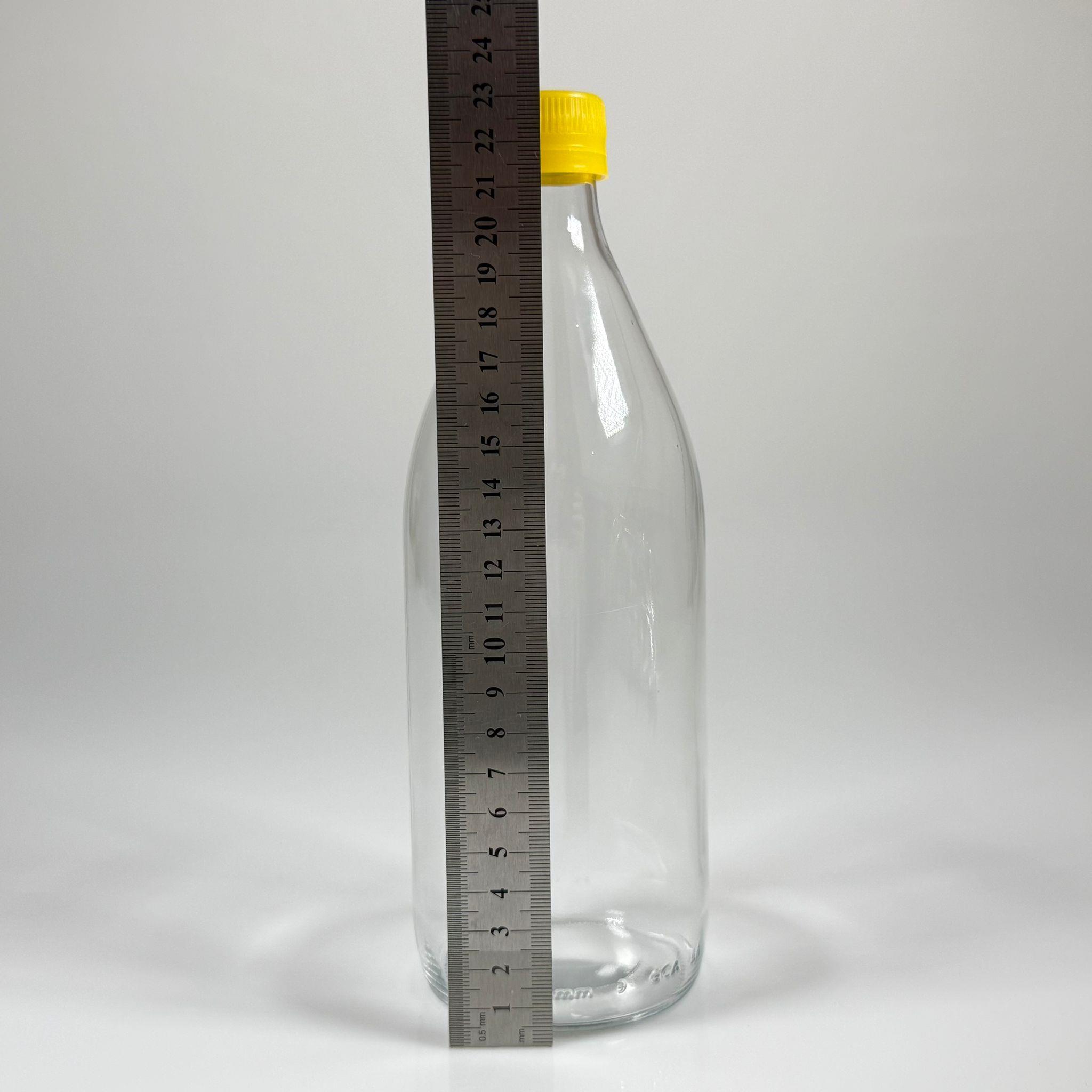 750 CC CAM ŞİŞE - SARI KİLİTLİ KAPAKLI - 750 ML CAM ŞİŞE