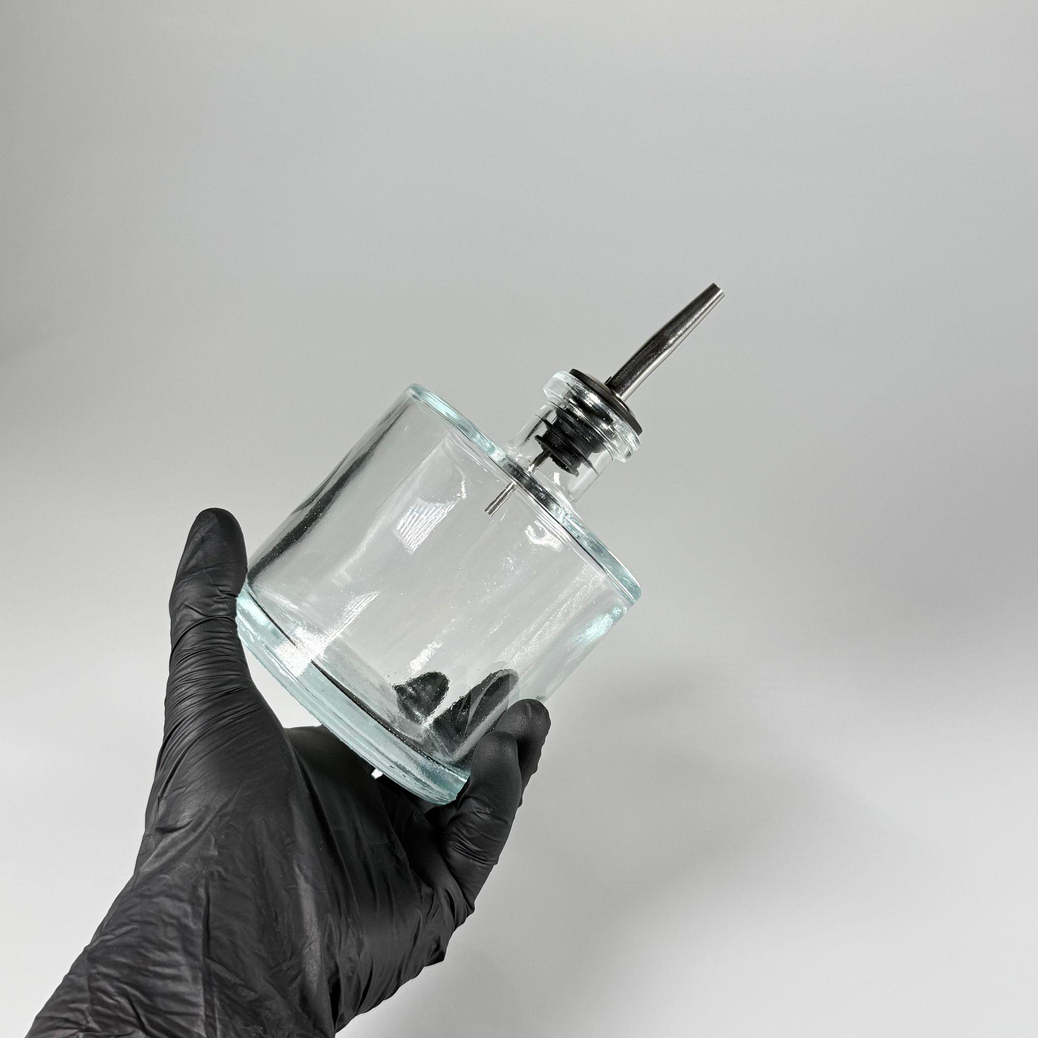 500 CC LÜX ŞİŞE - SİLİNDİR - 500 ML BÜYÜK BOY YAĞLIK ŞİŞE ÇELİK YAĞDANLIK TIPALI