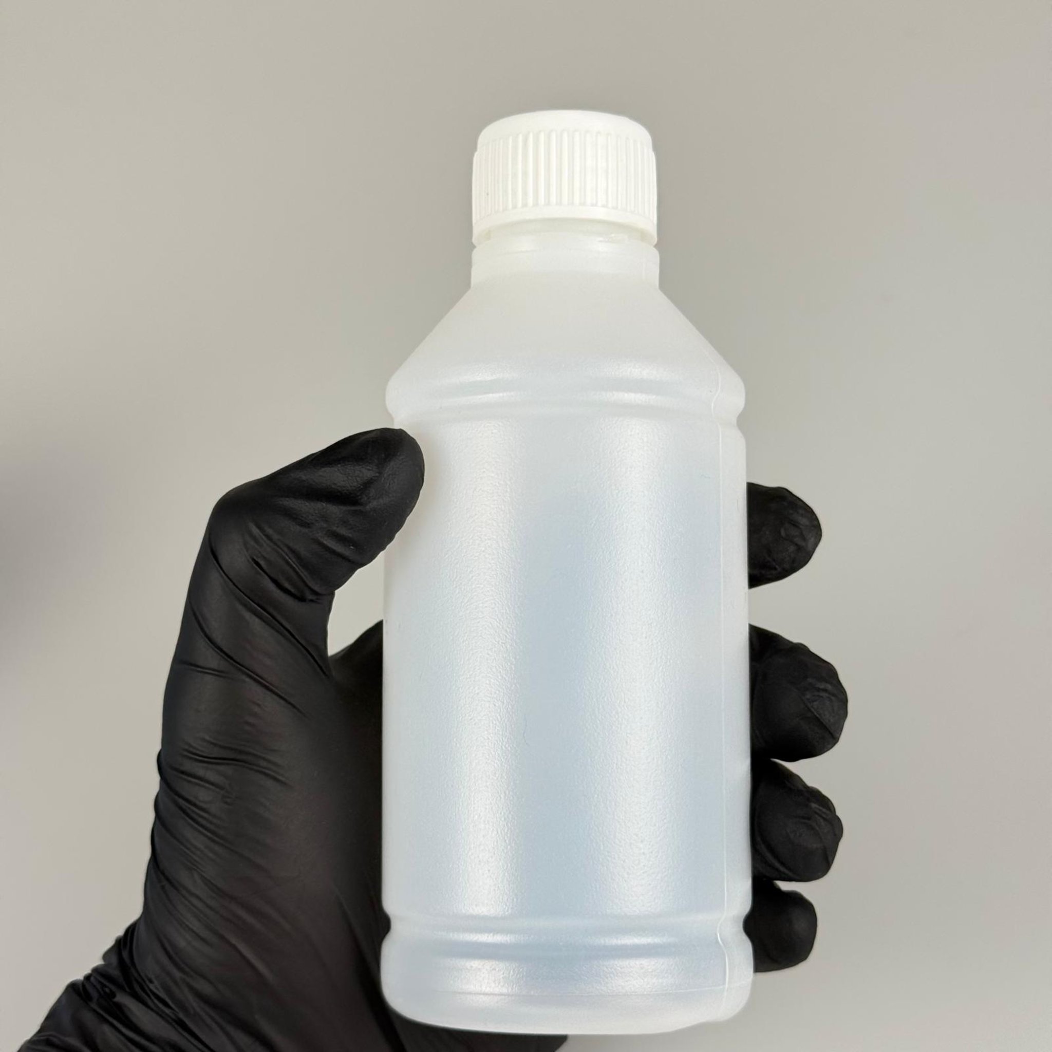 250 CC TİNER ŞİŞESİ - KÖPÜK CONTALI BEYAZ KAPAKLI - 250 ML KİMYASALA DAYANIKLI PLASTİK ŞİŞE