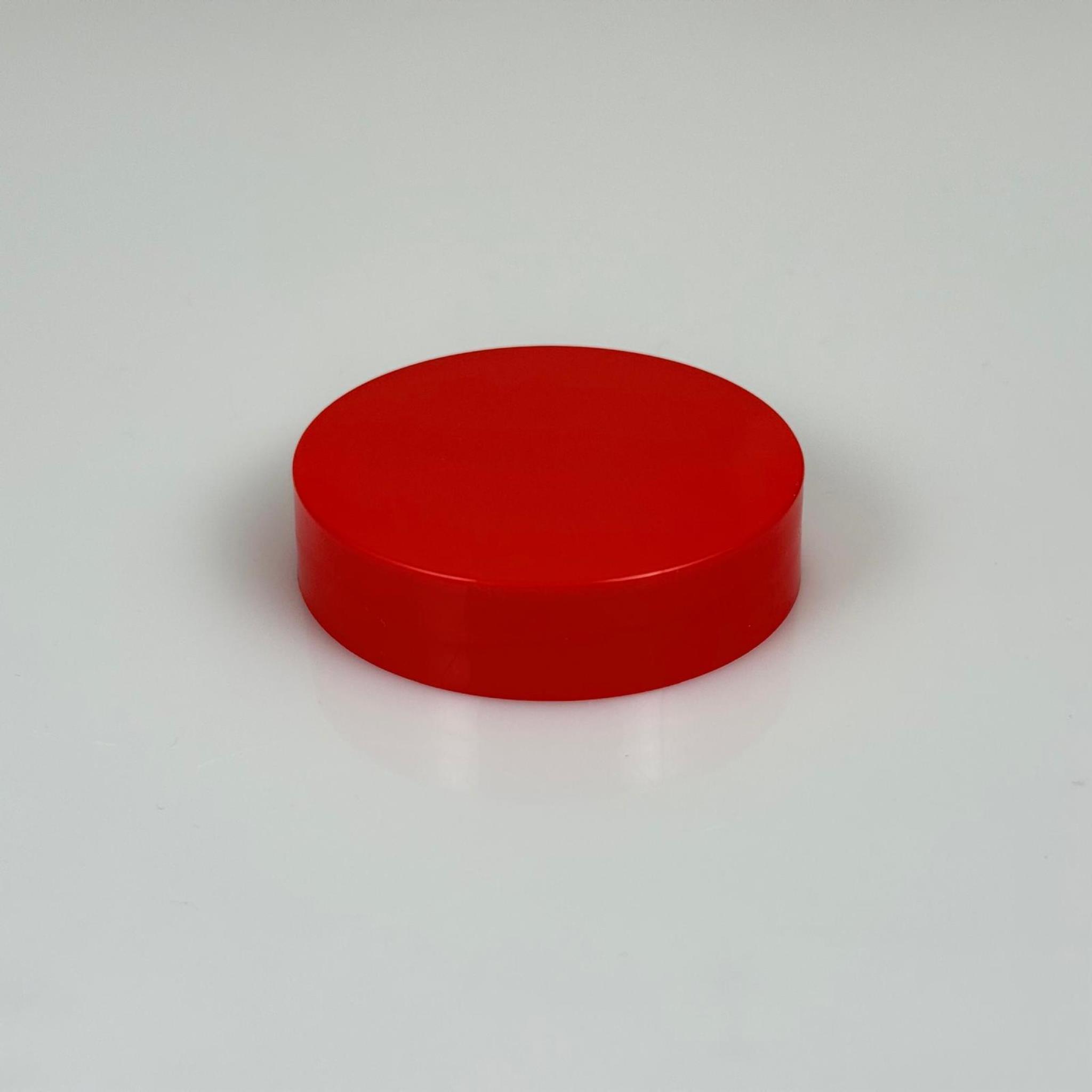 63 MM VİDALI PLASTİK KAPAK KIRMIZI