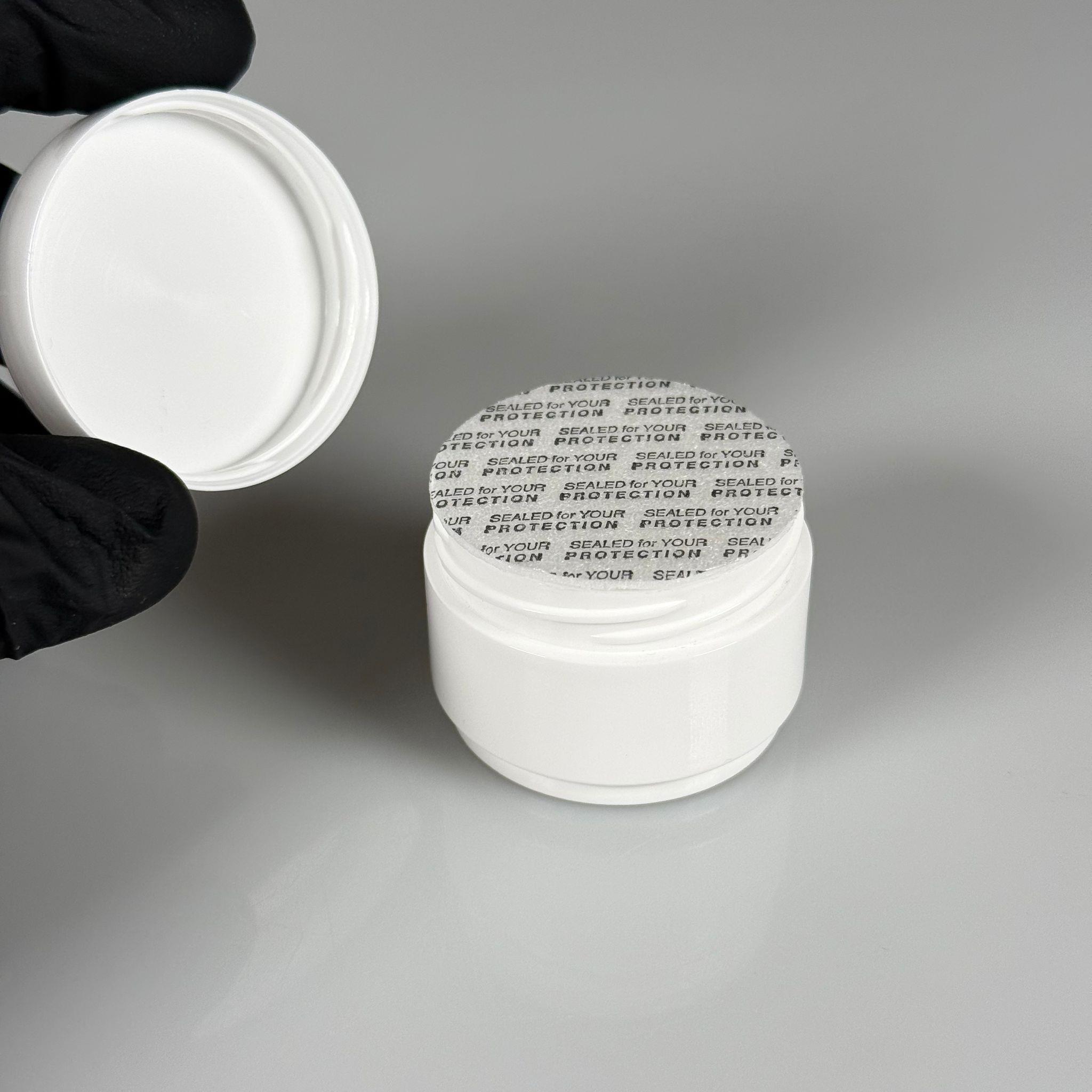 10 CC PLASTİK KAVANOZ - KAPAKLI KREM KAVANOZU - BEYAZ + SIZDIRMAZ KÖPÜK CONTALI