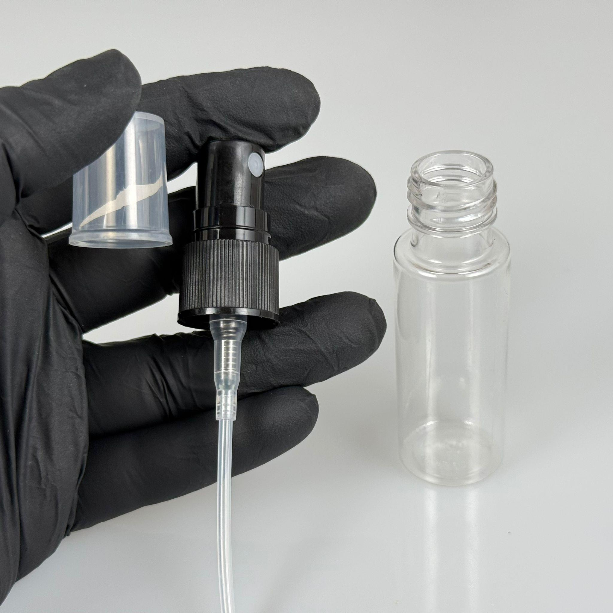 20 CC ŞEFFAF PET ŞİŞE - SİYAH SPREYLİ - 20 ML PET ŞİŞE