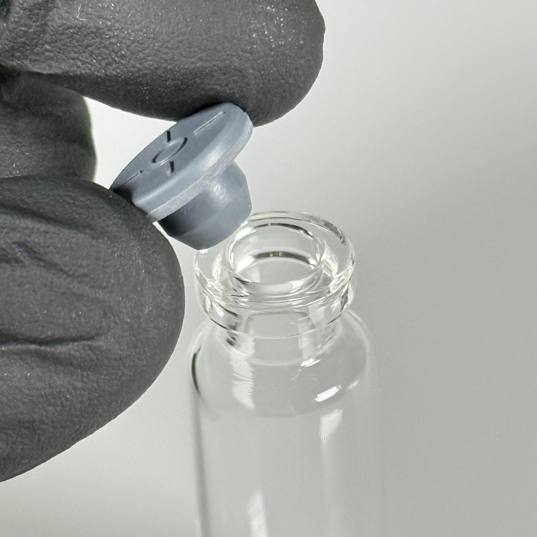 4 ML vial flakon şişe - 13 ağız 4 cc şeffaf cam ilaç şişesi + kauçuk butil enjektör tıpası