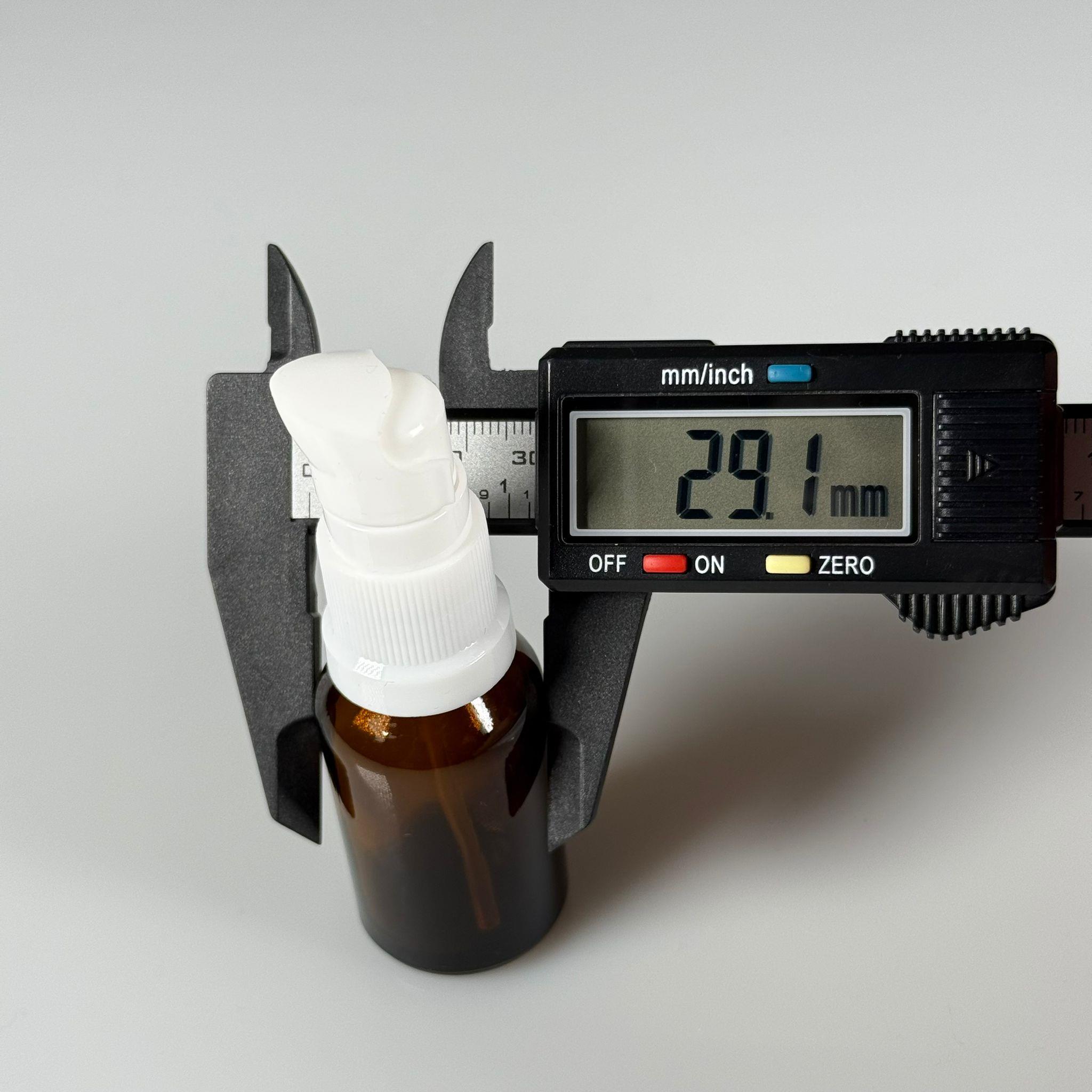 20 CC AMBER CAM ŞİŞE - SIZDIRMAZ ETEKLİ BEYAZ LOSYON POMPALI TAKIM - 20 ML LOSYON ŞİŞESİ - YAĞ, KREM GİBİ YOĞUN KIVAMLI SIVILAR İÇİN CAM AMBALAJ