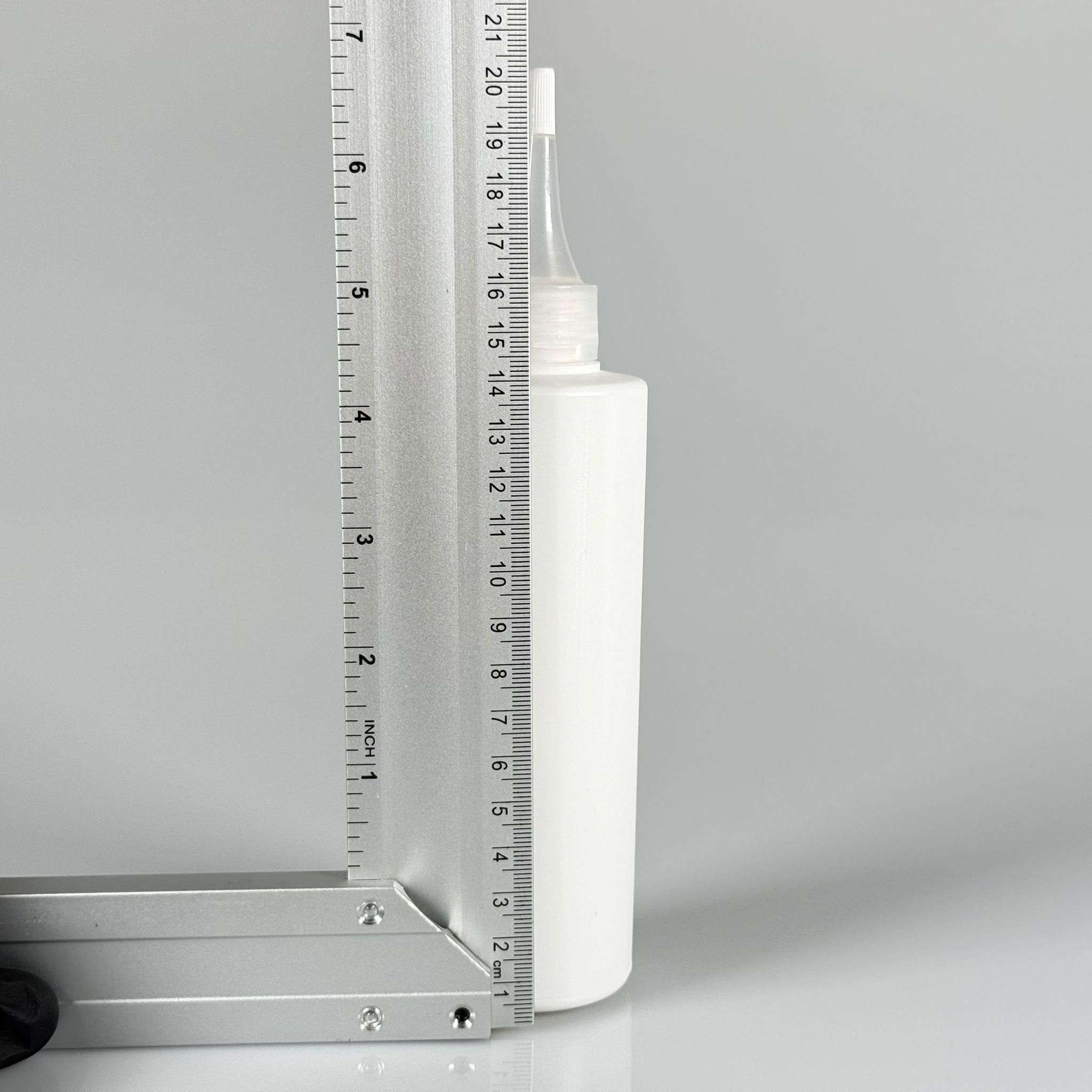 200 CC (SİLME 250 CC) BEYAZ SİLİNDİR MODEL MAT SERT POLİETİLEN ŞİŞE - ŞEFFAF AKITICI SİVRİ KAPAKLI - 200 ML BEYAZ PLASTİK ŞİŞE