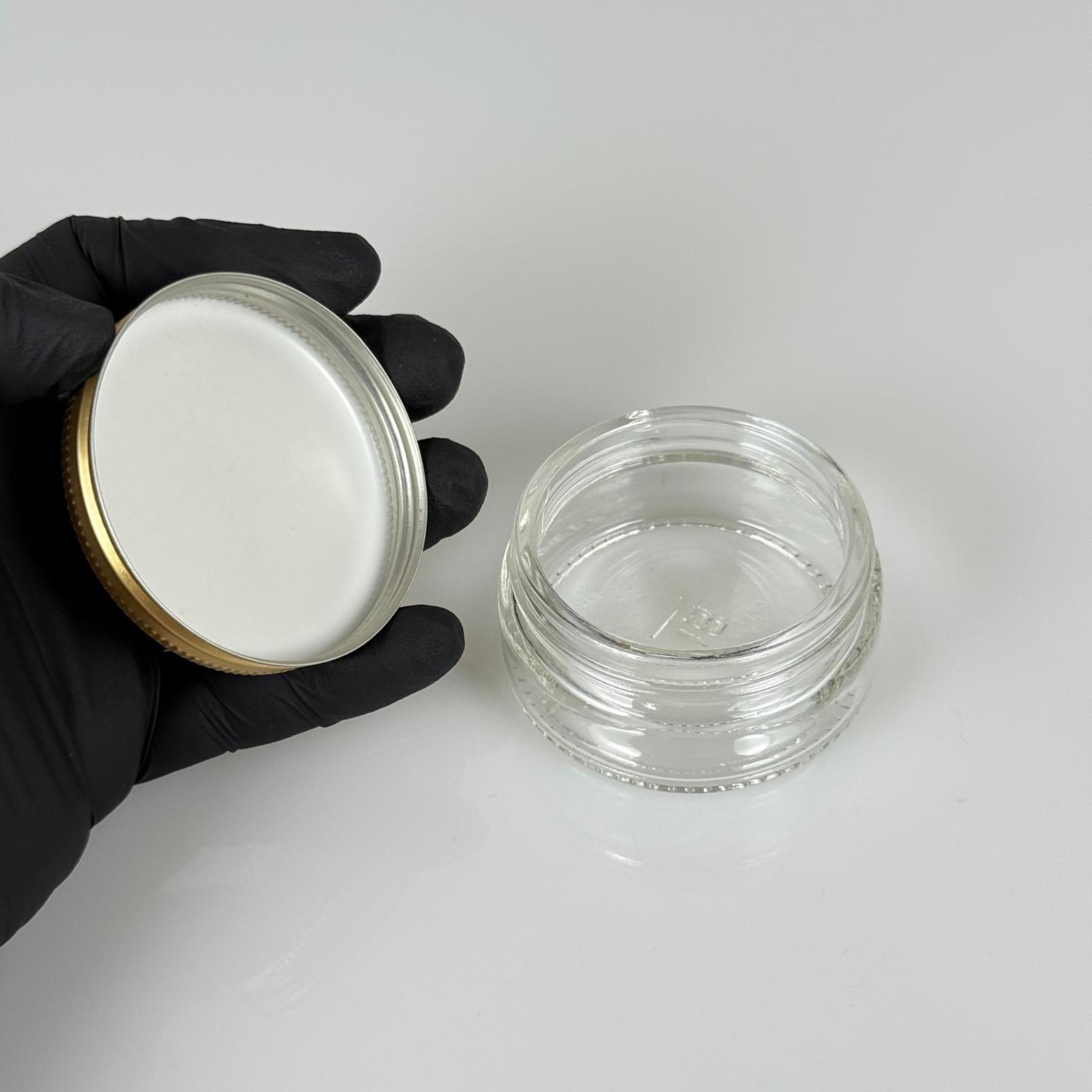 50 CC CAM KREM KAVANOZU - GOLD METAL KAPAKLI - 50 ML CAM PAŞABAHÇE KREM KAVANOZU