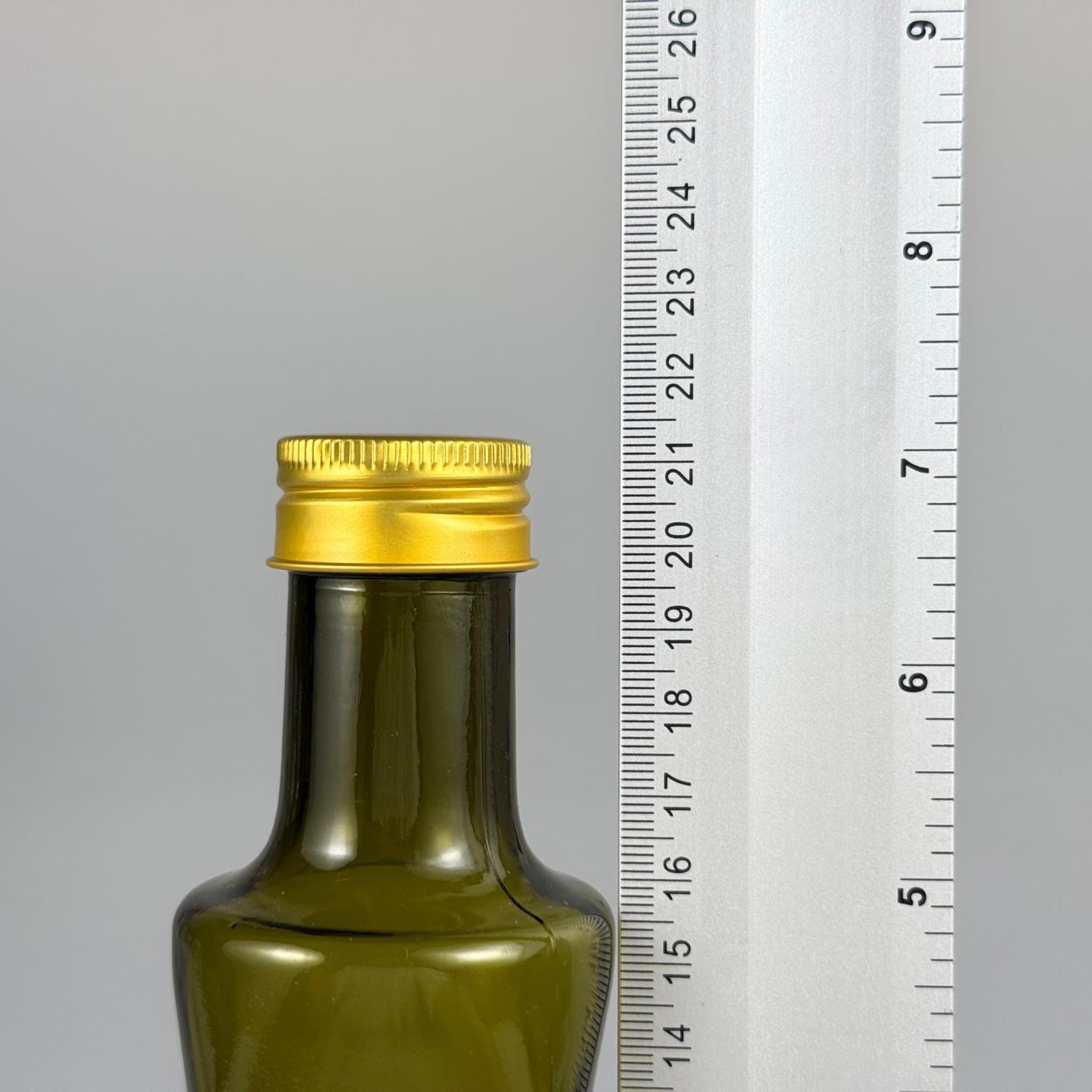 250 CC YEŞİL GEOLİVE CAM ŞİŞE - GOLD ALÜMİNYUM KAPAKLI - 250 ML OVAL ŞİŞE - GEOLİVE ŞİŞE 250 ML - zeytinyağı için renkli cam şişeleri